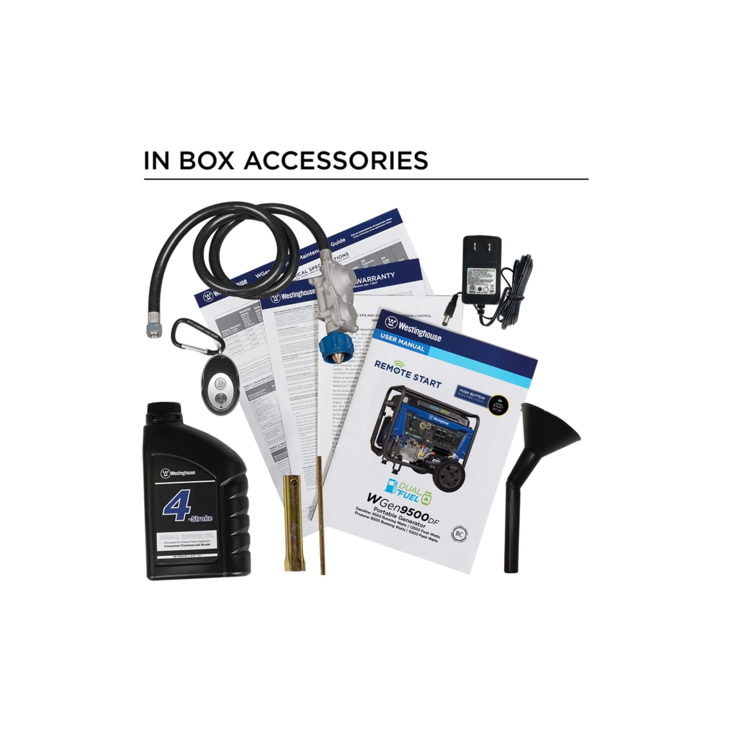 Westinghouse WGen9500DF Dual Fuel Home Backup Portable Generator, 12500 Peak Watts & 9500 Rated Watts, Remote Electric Start, Transfer Switch Ready,