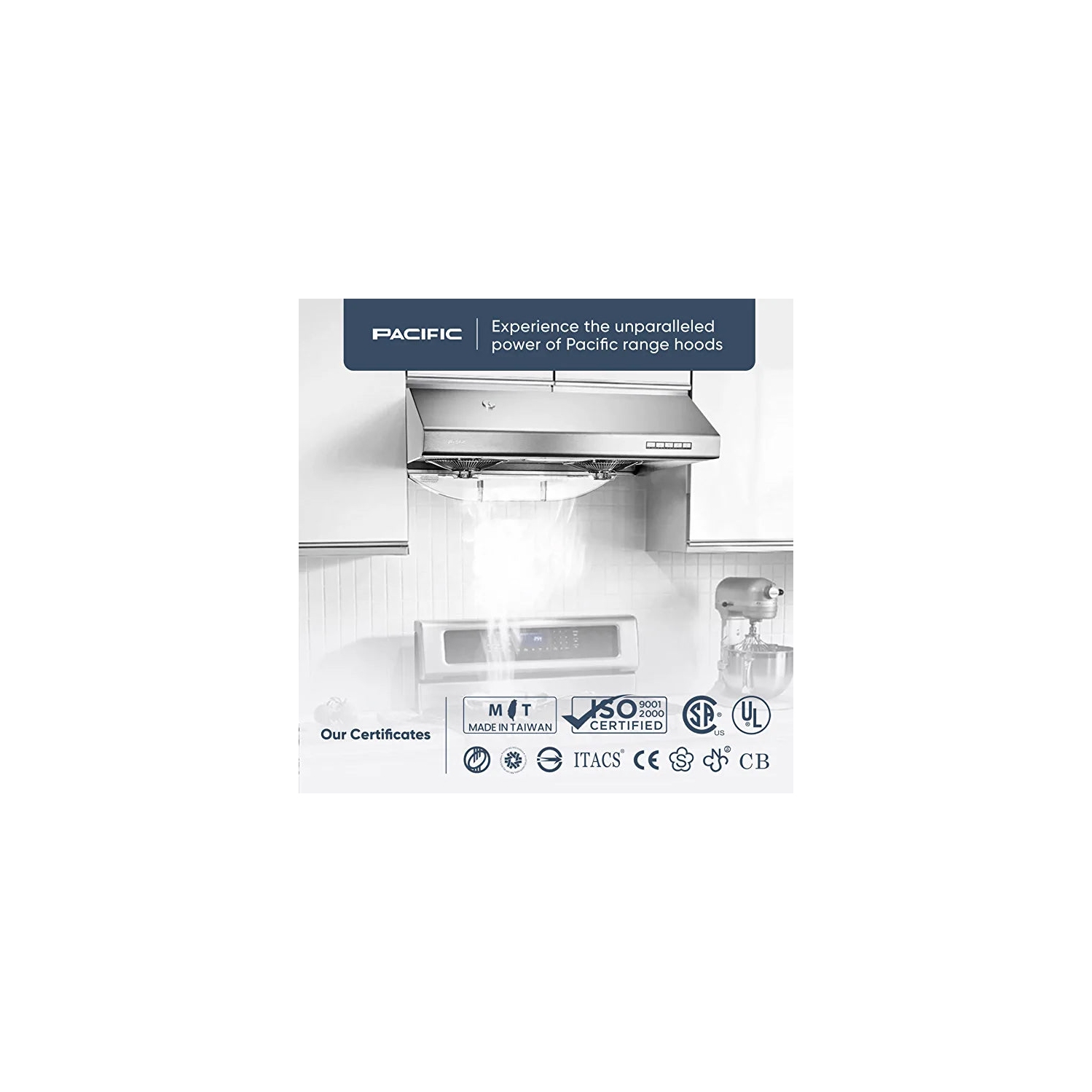 Hotte de dessous d'armoire à nettoyage automatique Pacific AC3000BS