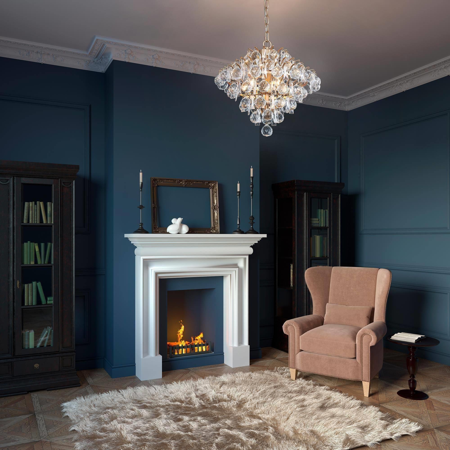Lustre en cristal Drops, suspension de cuisine en or de ferme moderne à 3 lumières pour salle à manger, salon