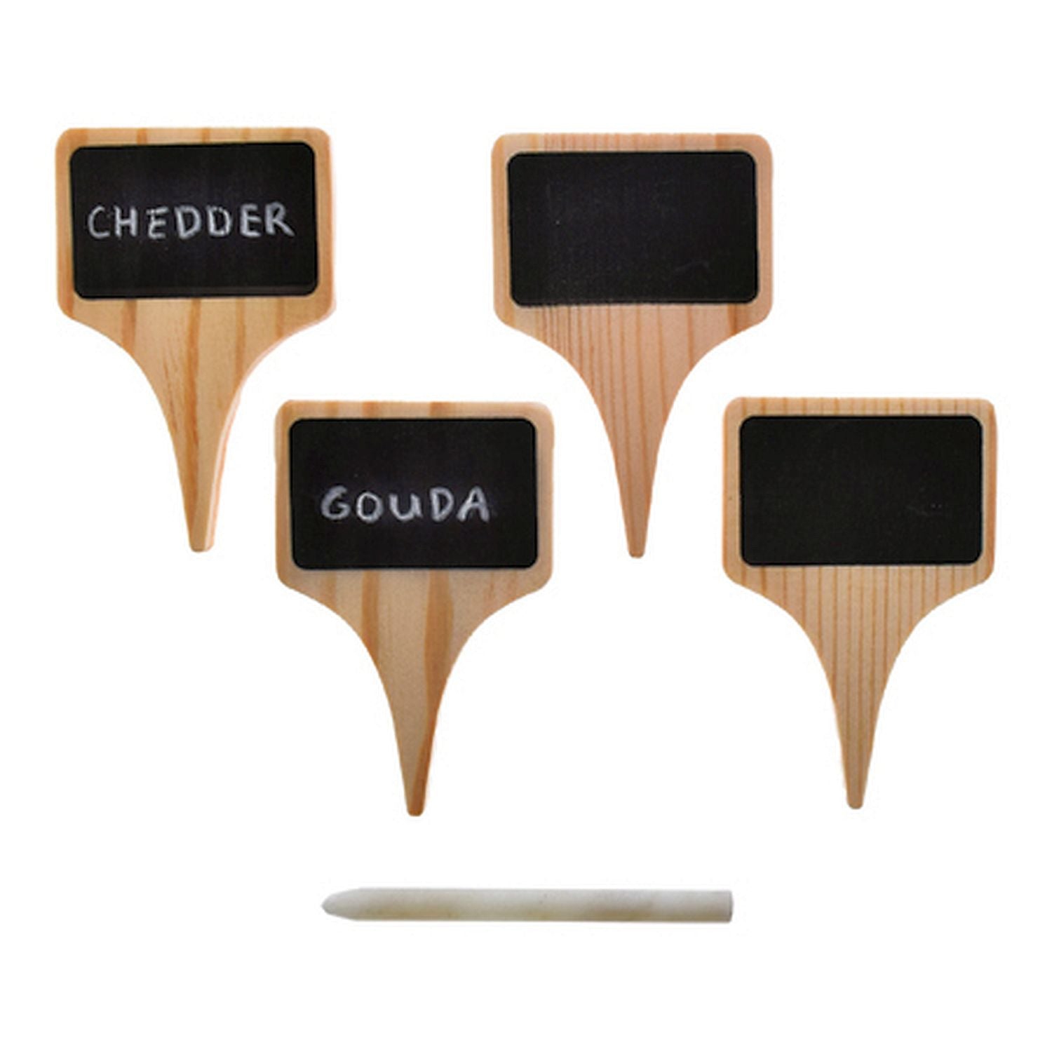 Bel-Air - Wood Cheese Markers Set - 4pc +1 chalk