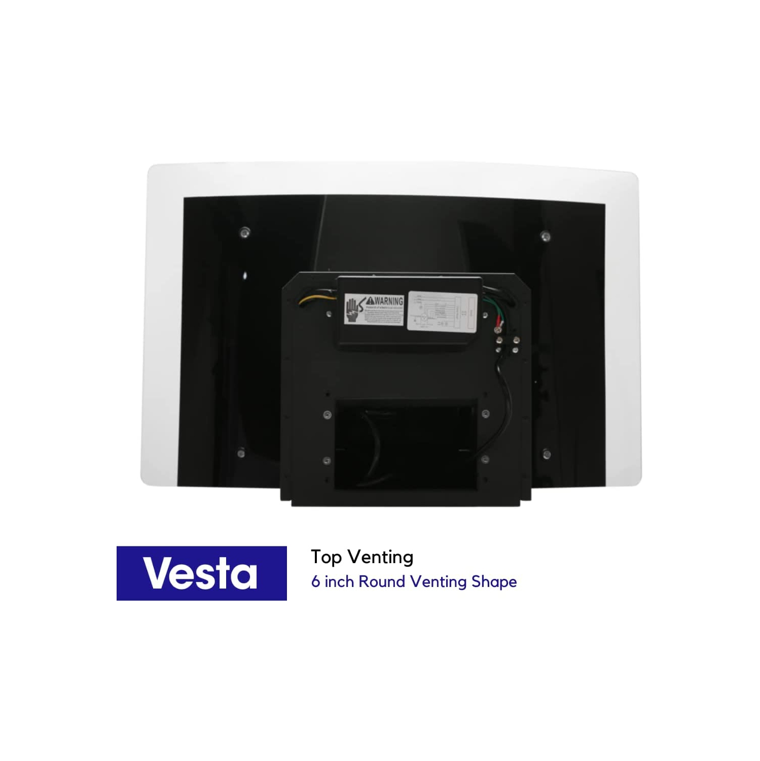 VESTA Amsterdam 800CFM 30'' Stainless Steel Wall Mounted Range Hood With 6 Speeds Touch/Gesture Control, 6'' Round Vent, Baffle Filters, LED Lights,