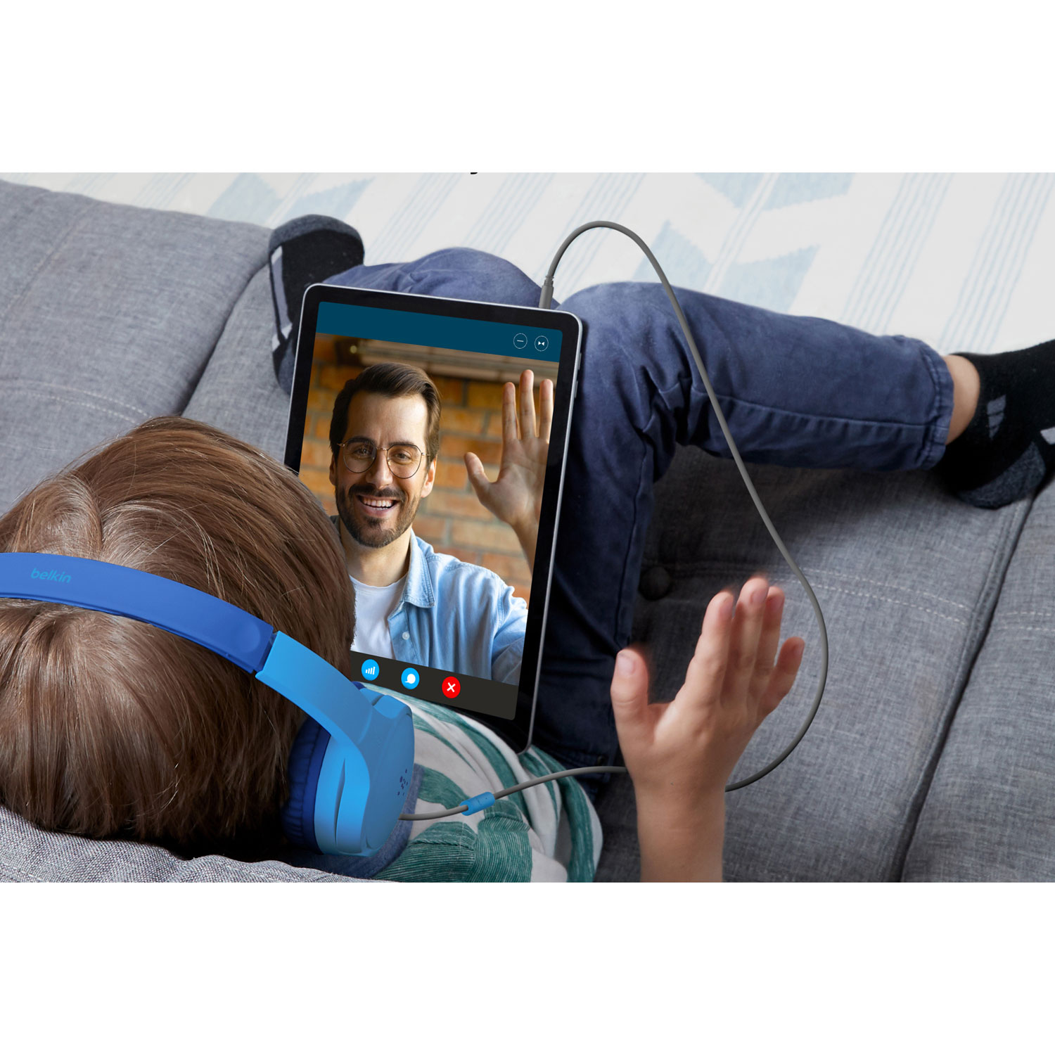 Casque d'écoute avec fil pour enfants SoundForm Mini de Belkin - Bleu