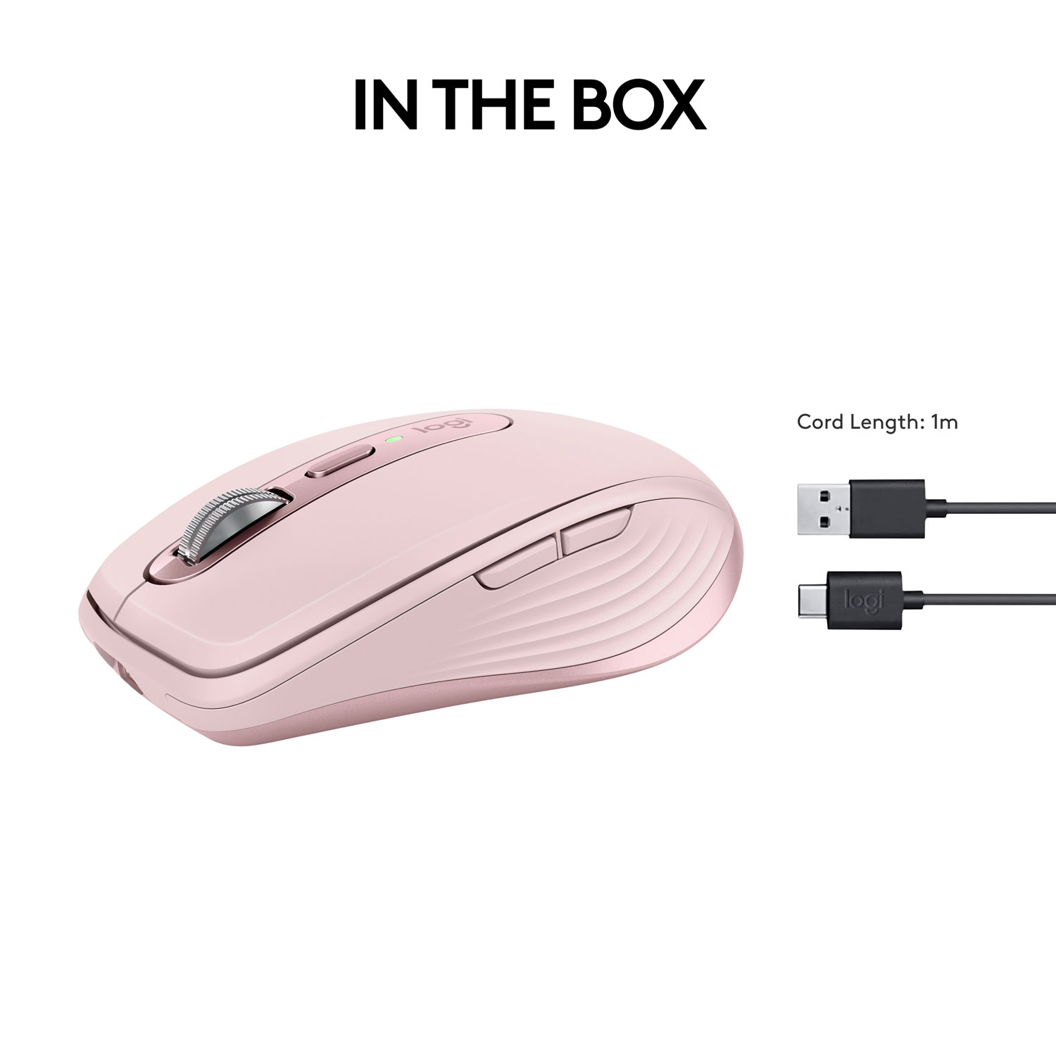 Logitech MX Anywhere 3S Wireless Compact Darkfield Mouse - Rose