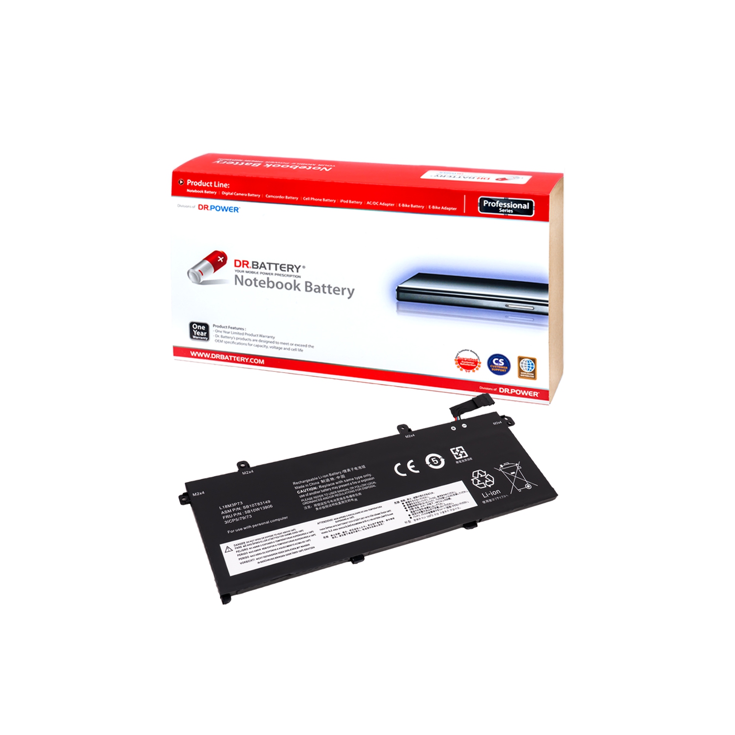 DR. BATTERY Replacement Laptop Battery L18M3P73 L18S3P73 SB10K97645 for Lenovo ThinkPad P14s Gen 1 Gen 2 P15s Gen 1 P43s T14 Gen 1 Gen 2 [11.25V /