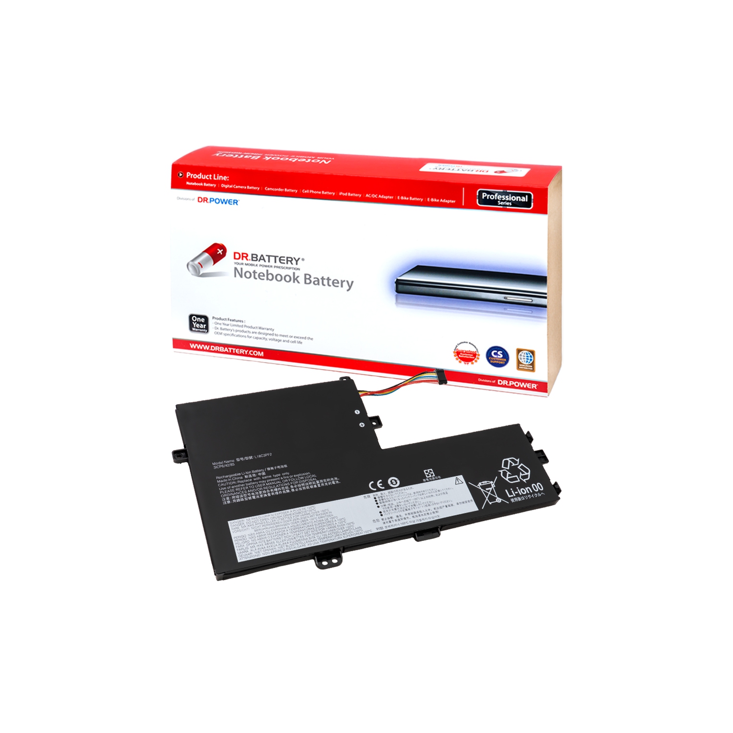 DR. BATTERY Replacement Laptop Battery 5B10T09092 5B10T09093 5B10T09094 for Lenovo IdeaPad C340 15 Flex-15IIL S340 Series [11.25V / 51Wh] **Free Shipping**