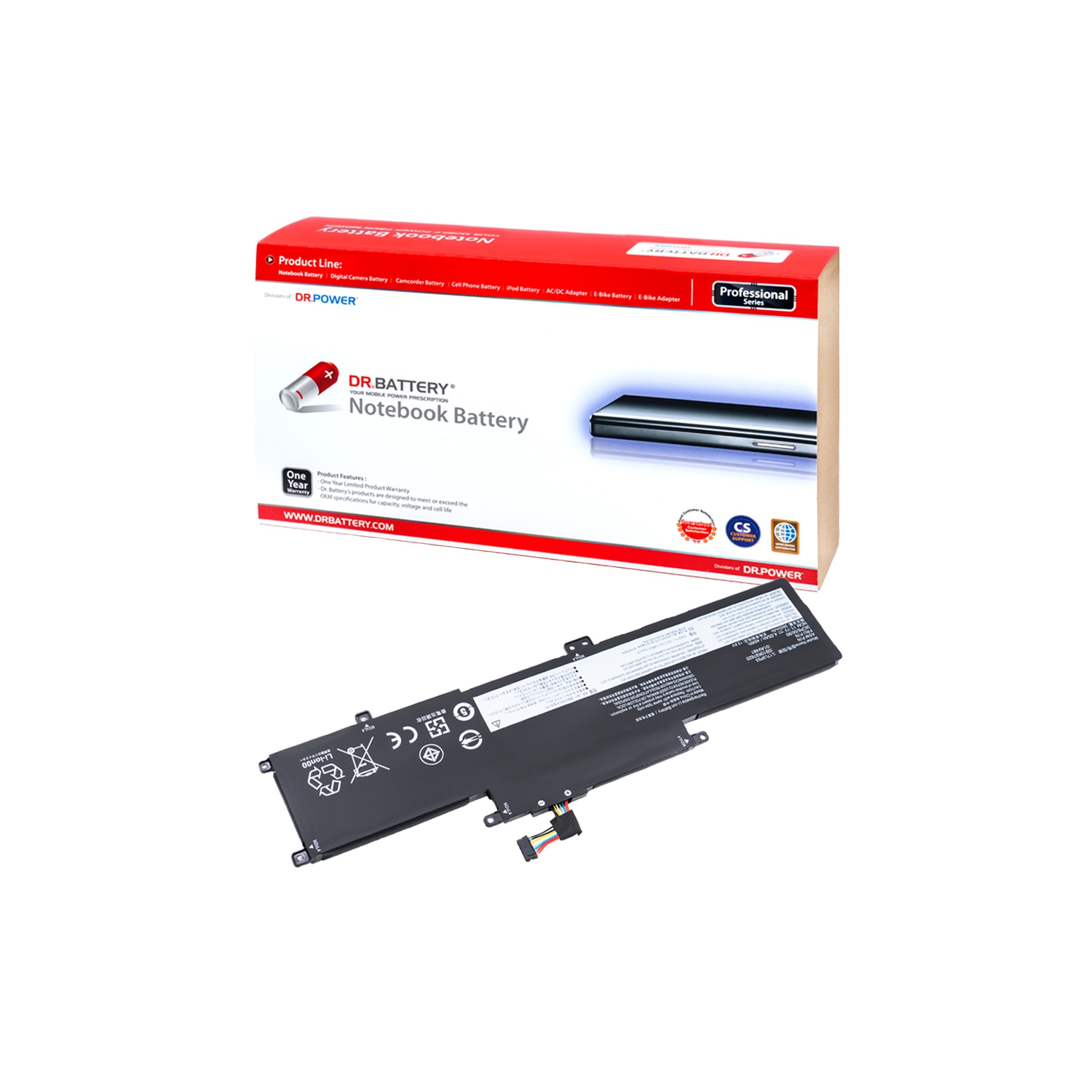 DR. BATTERY Replacement Laptop Battery L17C3P53 L17L3P53 L17M3P55 SB10K97625 SB10K97626 for Lenovo ThinkPad L380 L390 S2 Yoga L380 Series [11.1V /