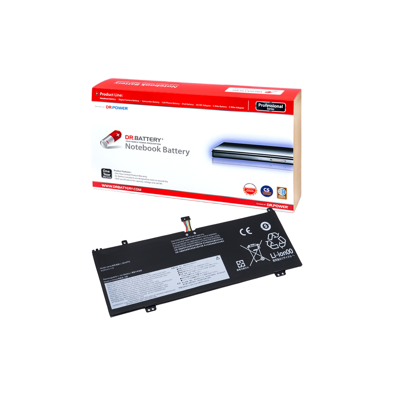 DR. BATTERY Replacement Laptop Battery L18C4PF0 L18D4PF0 L18M4PF0 for Lenovo Thinkbook 13s Thinkbook 14s Thinkbook Plus [11.25V / 51Wh] **Free