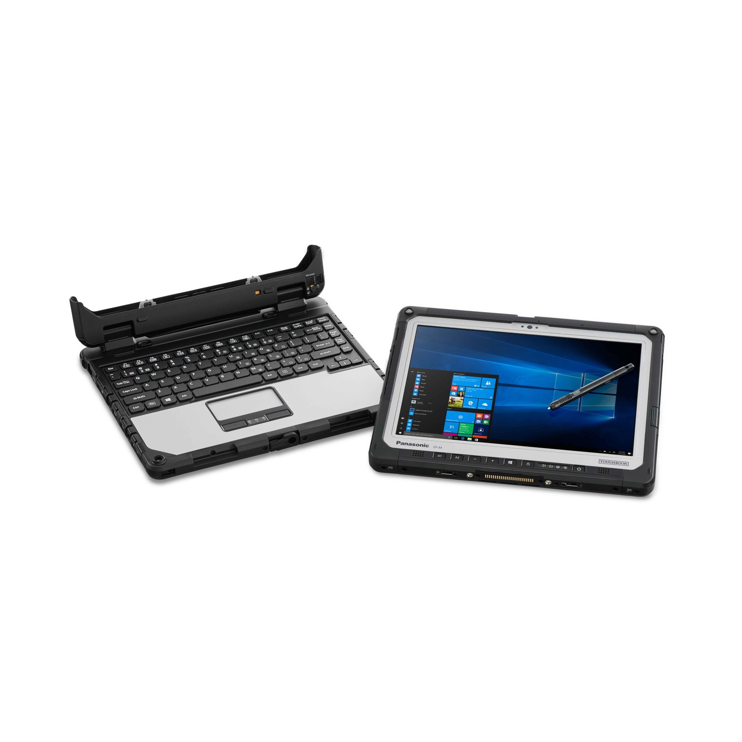 Remis à neuf – Tablette PC Panasonic Toughbook CF-33 entièrement robuste / Intel® Core™ i5-6300U @ 2,4 GHz / 8 Go / 256GB SSD / 4G LTE / 12" QHD /
