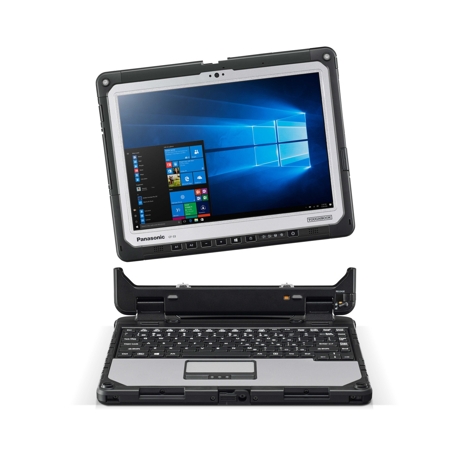 Refurbished – Fully Rugged Panasonic Toughbook CF-33 Tablet / Intel® Core™ i7-7600U 2.8GHz / 16GB / 1TB SSD / 4G LTE / 12" QHD / Webcam / Win 11 Pro