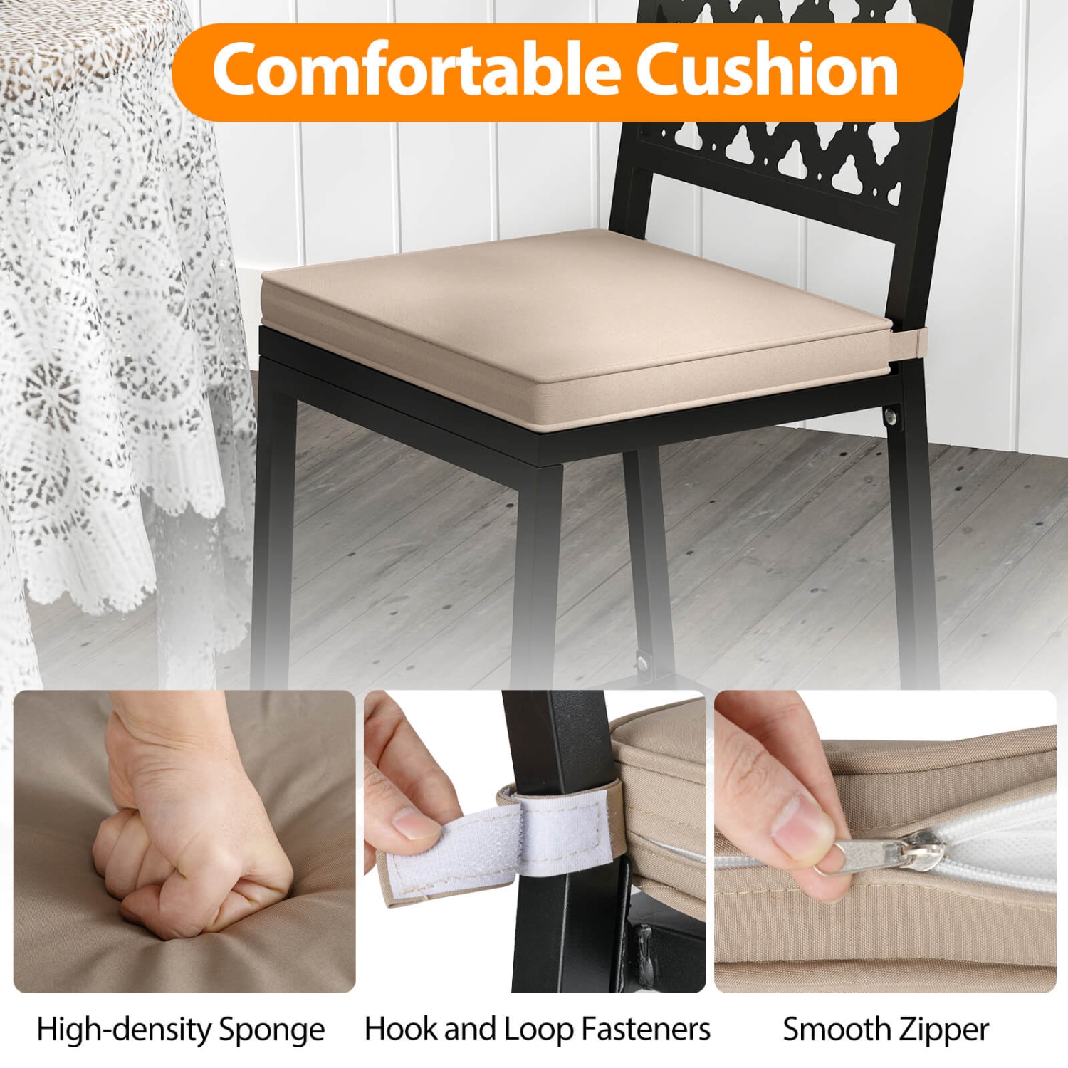 Costway Outdoor Bar Stools Set of 2 with Exquisite Backrests Humanized Footrests for Porch