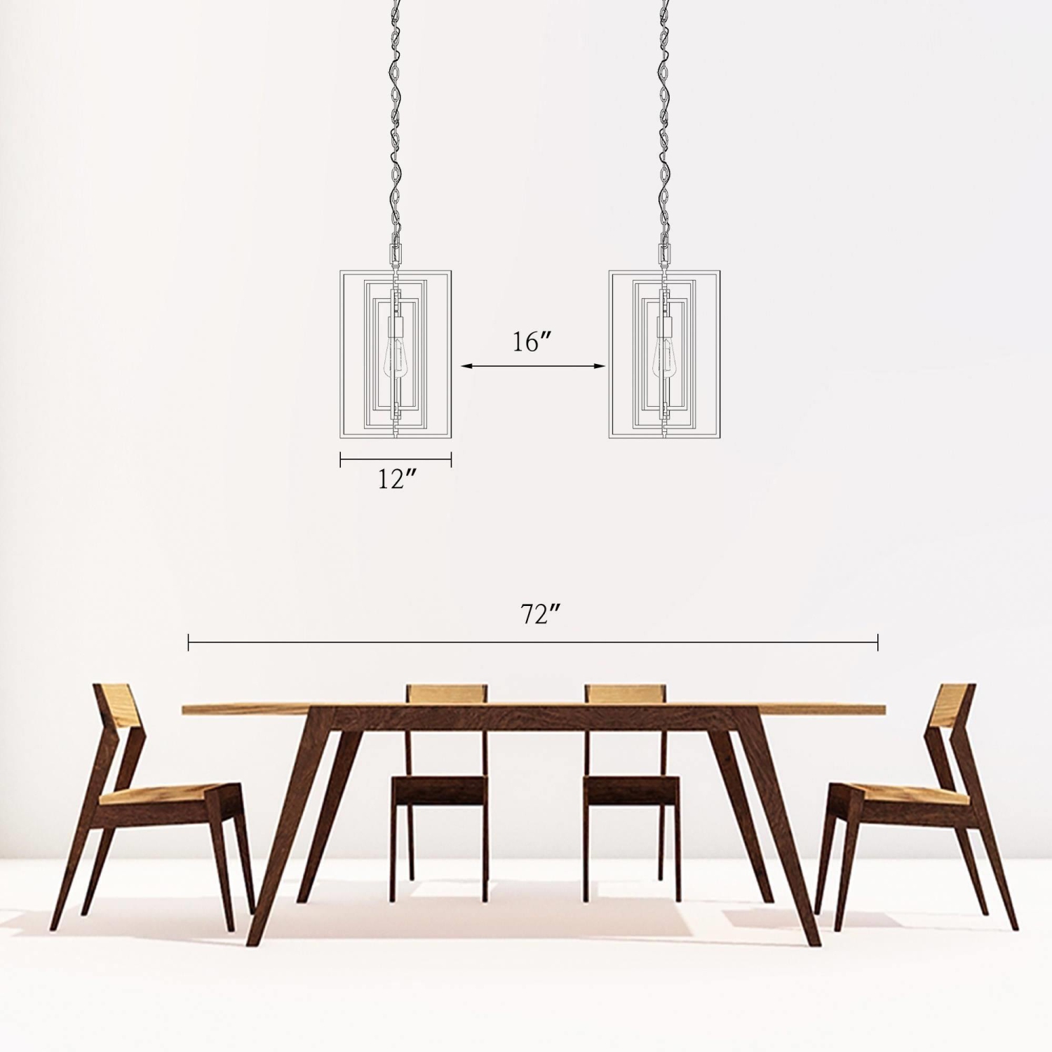 Lampe suspendue moderne de cuisine dorée, 1 lampes géométriques, lustre industriel de salle à manger