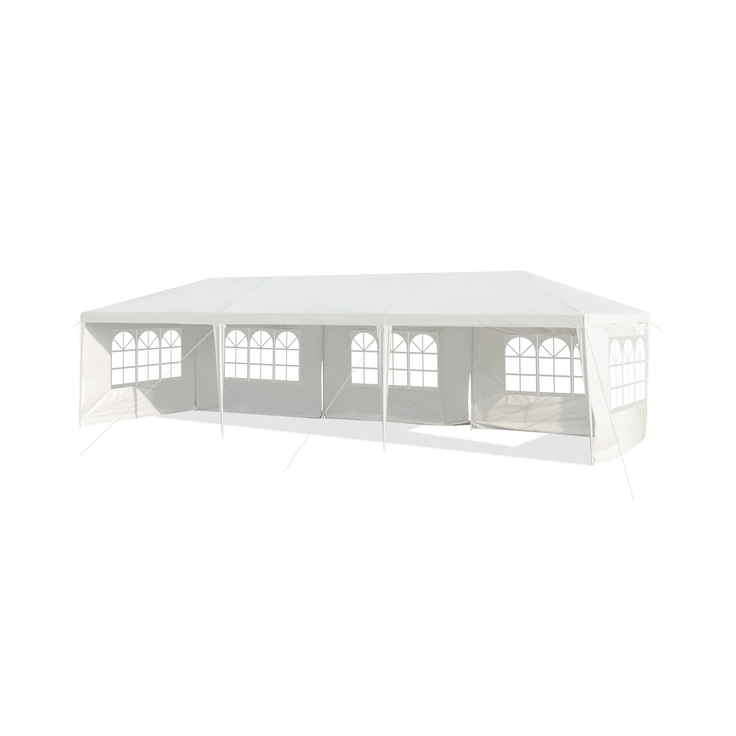 Topbuy 10' x 30' Outdoor White Wedding Party Event Tent with 5 Removable Side Walls