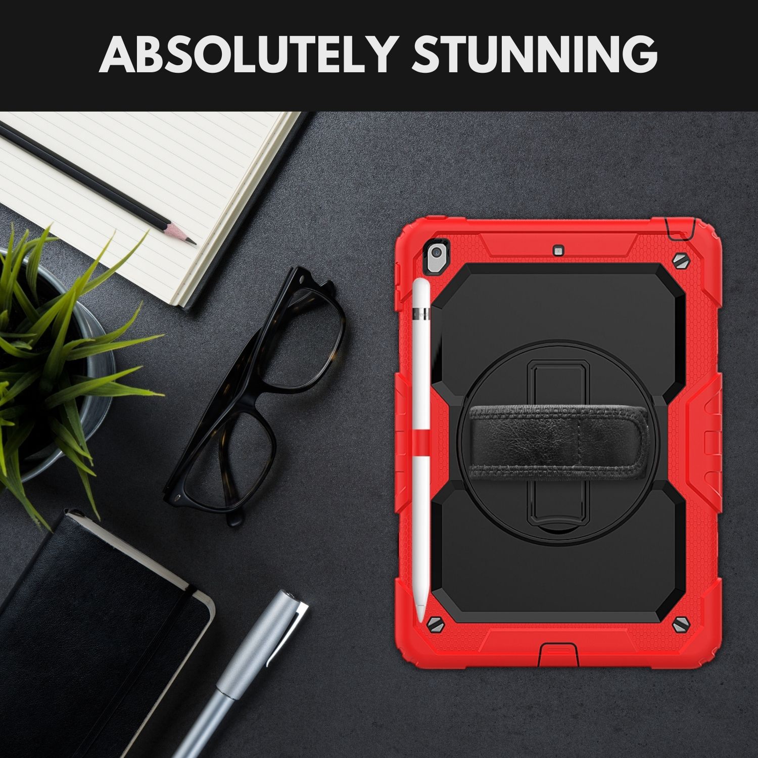 Navor 10.2" Full Body Shockproof Rugged Protective iPad Cover with Pen Holder - for iPad 9th/8th/7th Gen Heavy Duty Cases with Screen Protector