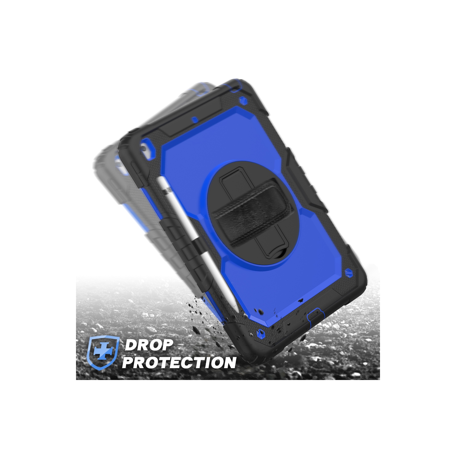 Navor 10.2" Full Body Shockproof Rugged Protective iPad Cover with Pen Holder - for iPad 9th/8th/7th Gen Heavy Duty Cases with Screen Protector