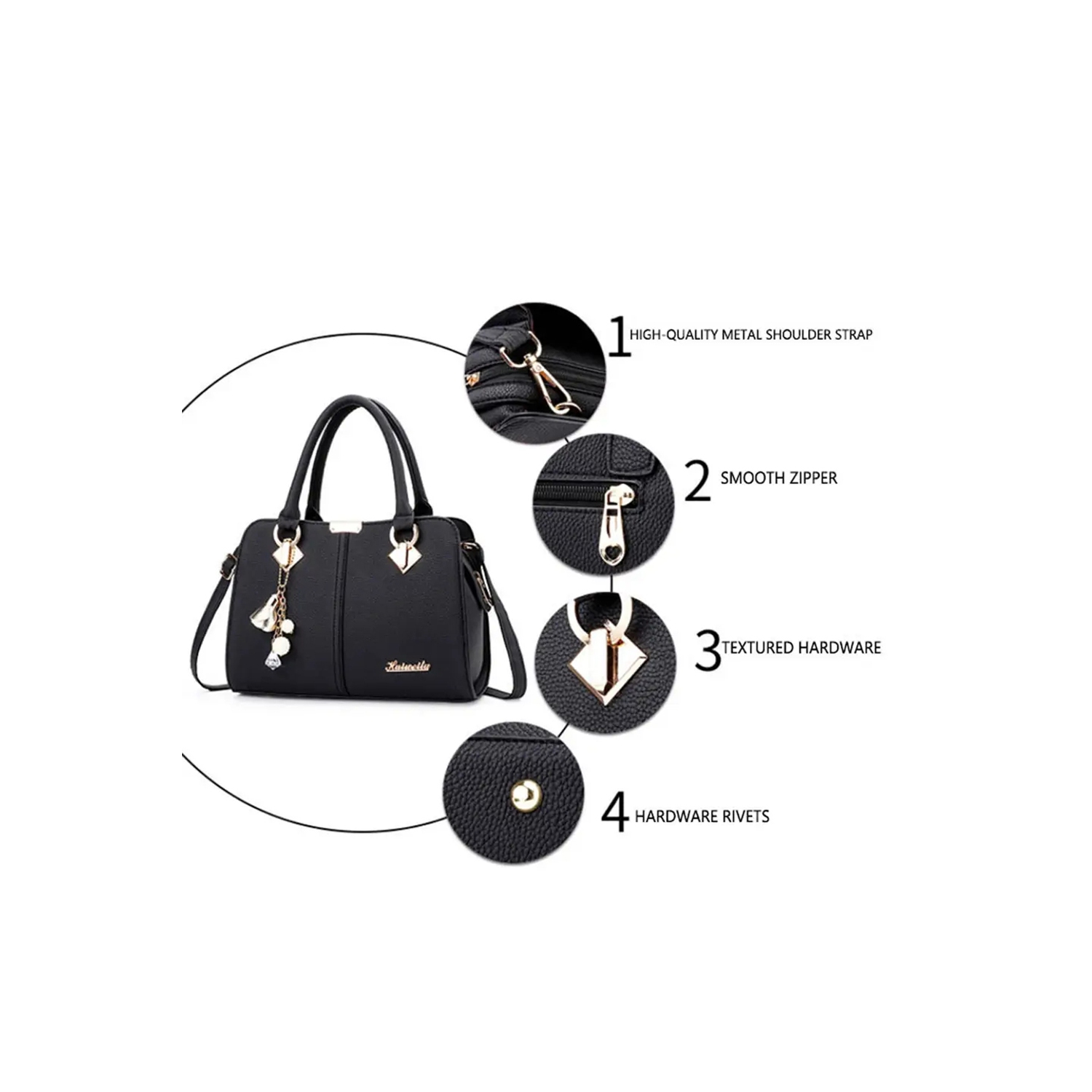 sac à main en épaule femme, sac à main en cuir PU, sac à épaule Satchel, fourre-tout décontracté