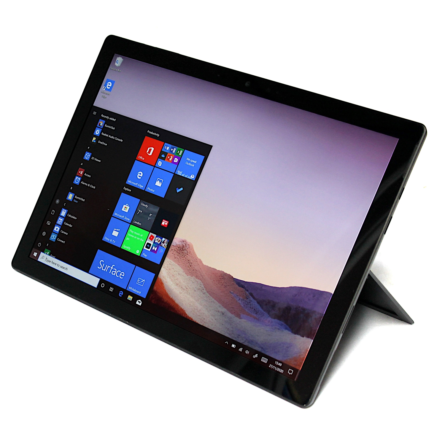 Refurbish (Fair) - Microsoft Surface PRO 7 Model 1866 Tablet, 12.3" Touchscreen, Intel i5-1035G4, 1.1GHz, 16GB, 256GB SSD, Win10Pro(Grade B)