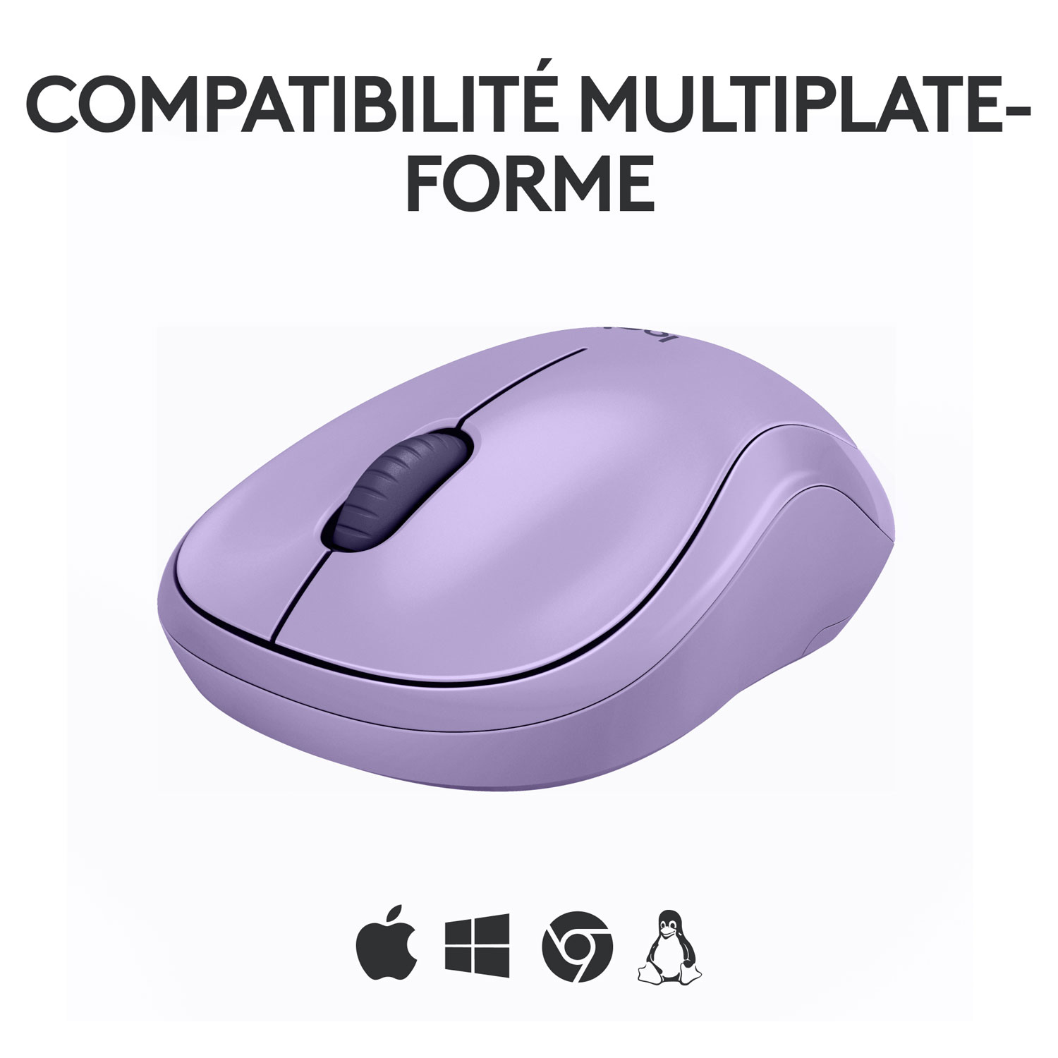 Logitech M240 Silent 1000 DPI Bluetooth Optical Mouse - Lavender 