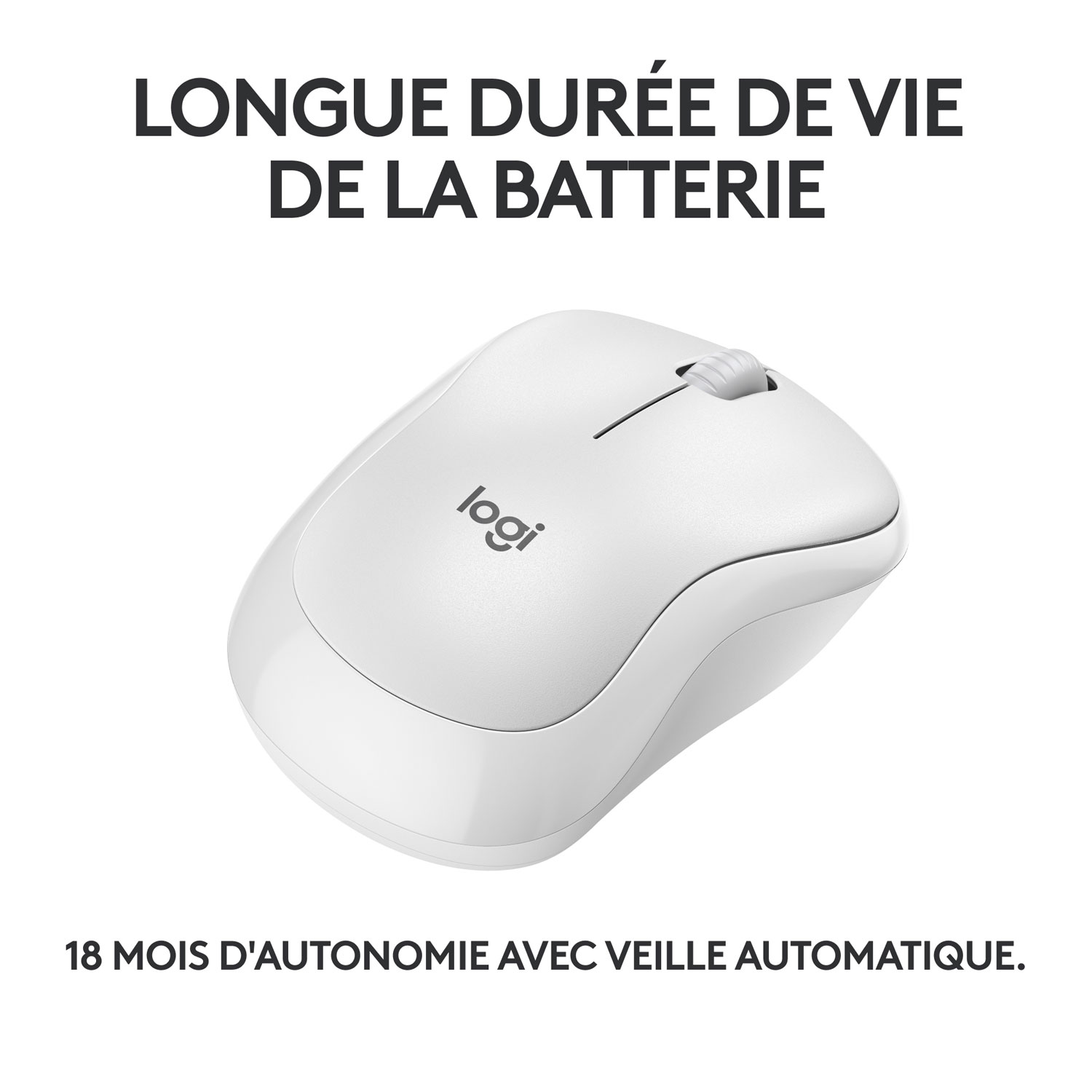 Logitech M240 Silent 1000 DPI Bluetooth Optical Mouse - Off-White
