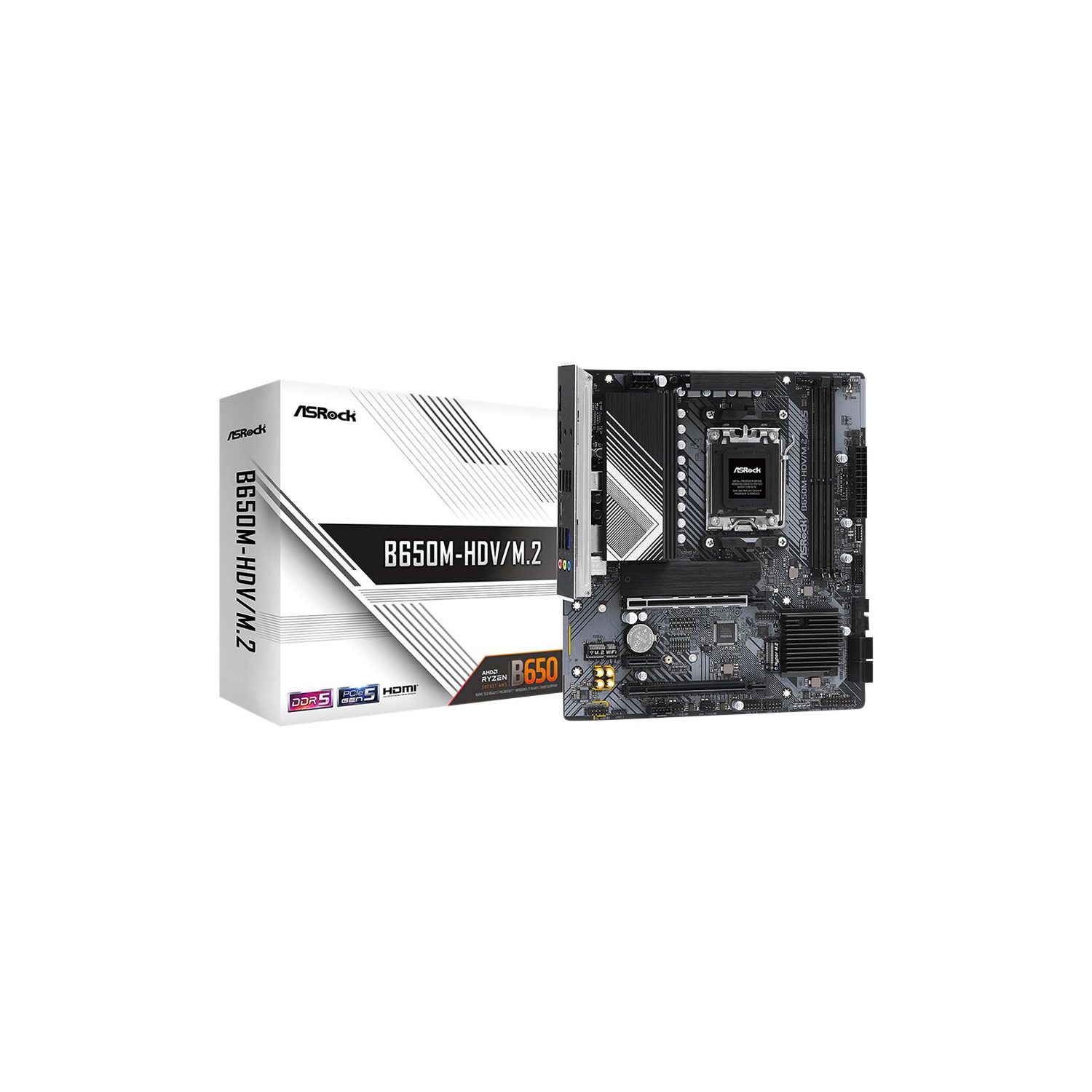 ASRock B650M-HDV/M.2 Socket AM5 Ryzen 7000 Micro ATX Motherboard