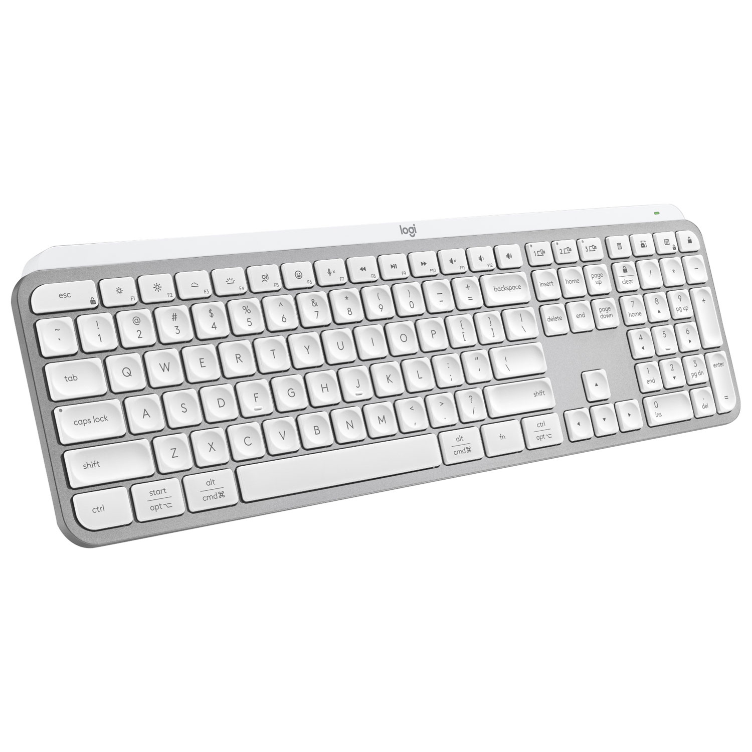 Logitech MX Keys S Wireless Backlit Keyboard with Programmable Keys - Pale Grey - English