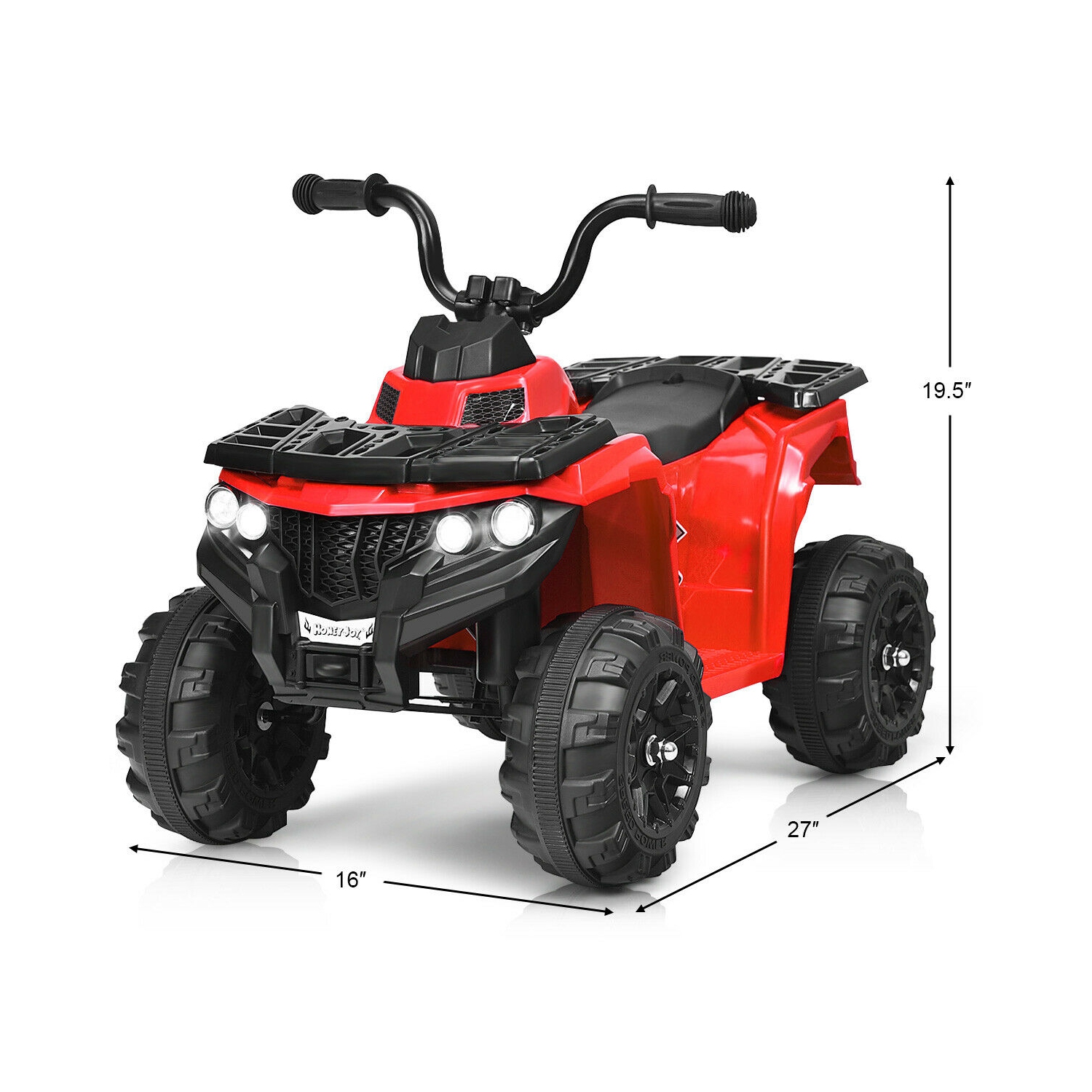 Quad électrique pour enfant Gymax 6V – MP3 – Phares LED
