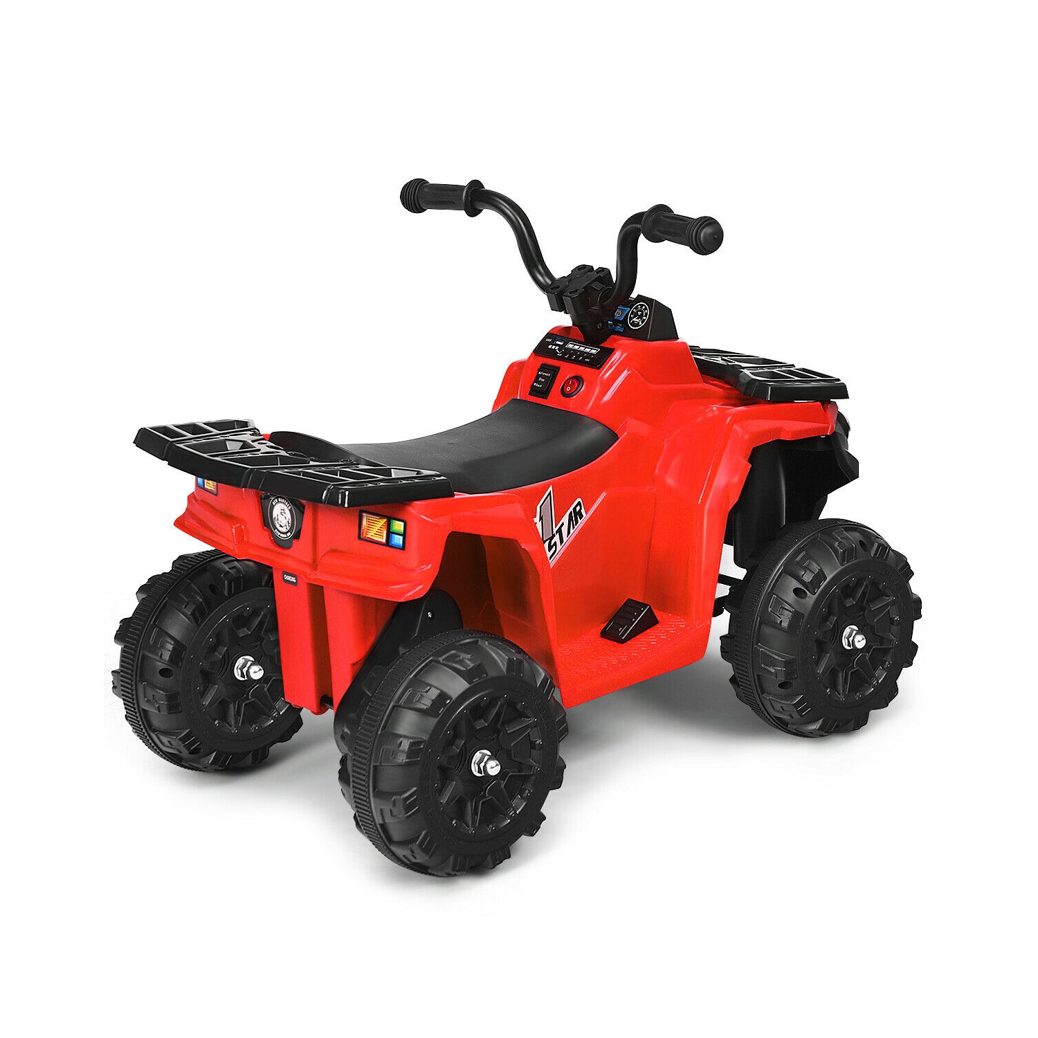 Quad électrique pour enfant Gymax 6V – MP3 – Phares LED