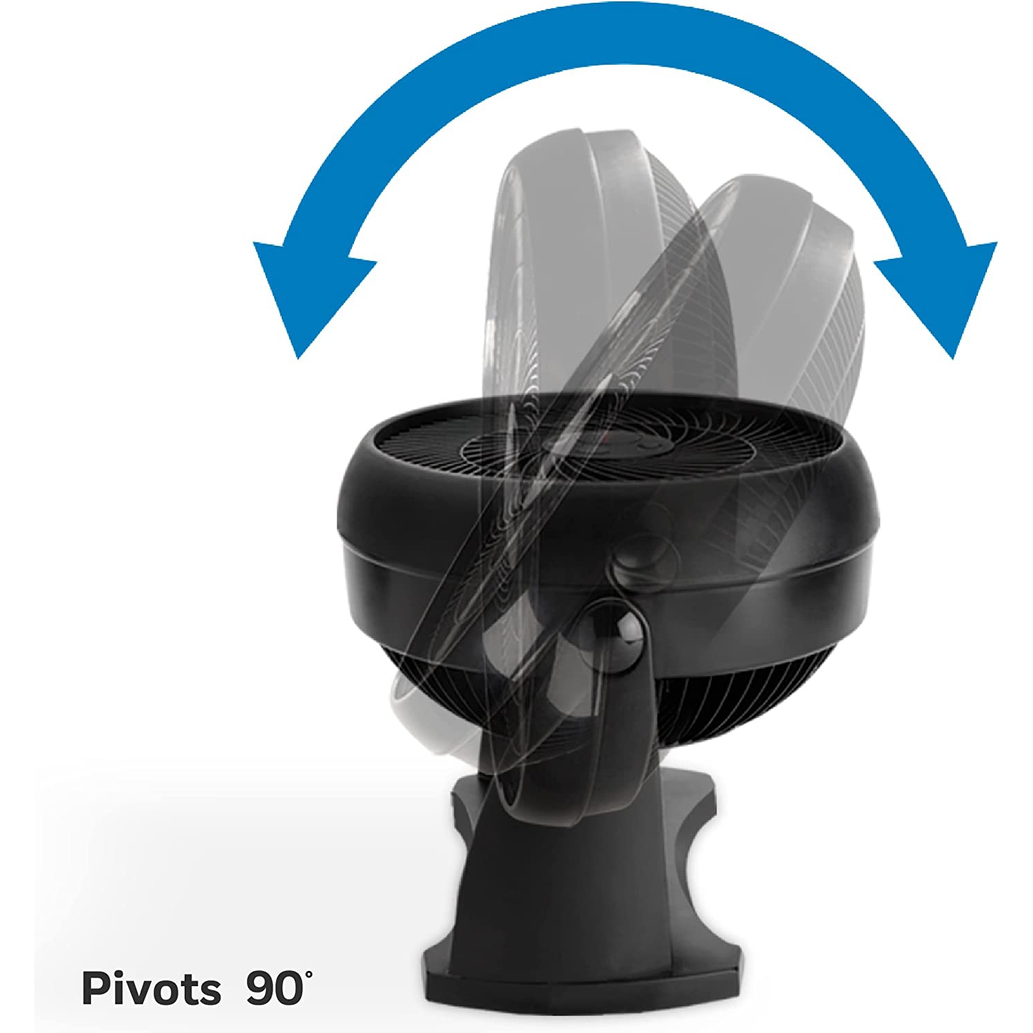 Honeywell HT900C 7" TurboForce® POWER+ Desk/Table Fan, Air Circulator for Small Bedroom, Portable, Wall Mountable, Energy Saving, 3 Speeds, Black