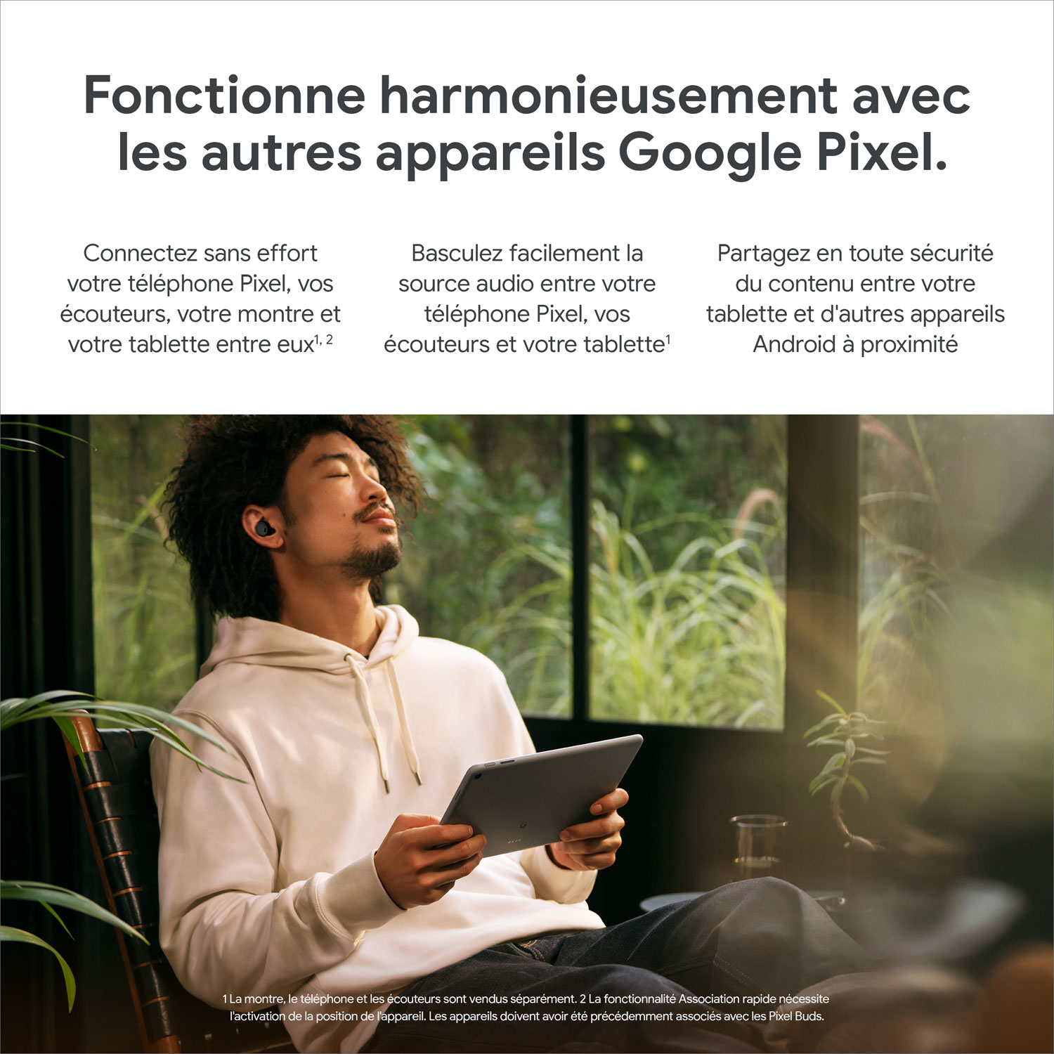 Tablette 11 po 256 Go Pixel de Google avec station de chargement/haut-parleur - Porcelaine