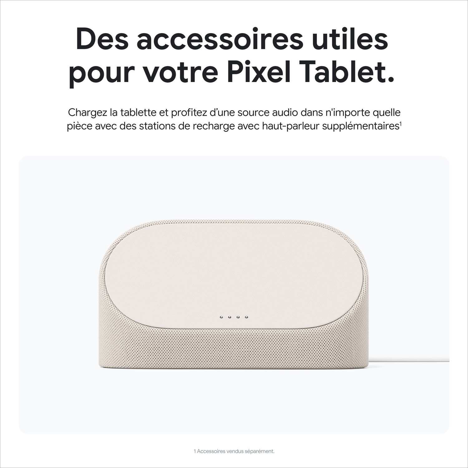 Tablette 11 po 256 Go Pixel de Google avec station de chargement/haut-parleur - Porcelaine