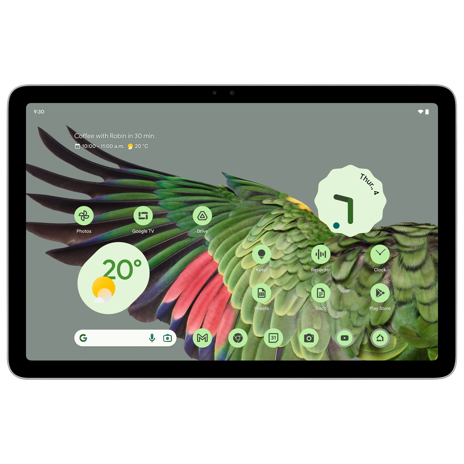 Google Pixel 10.95" 128GB Tablet with Charging Speaker Dock - Hazel