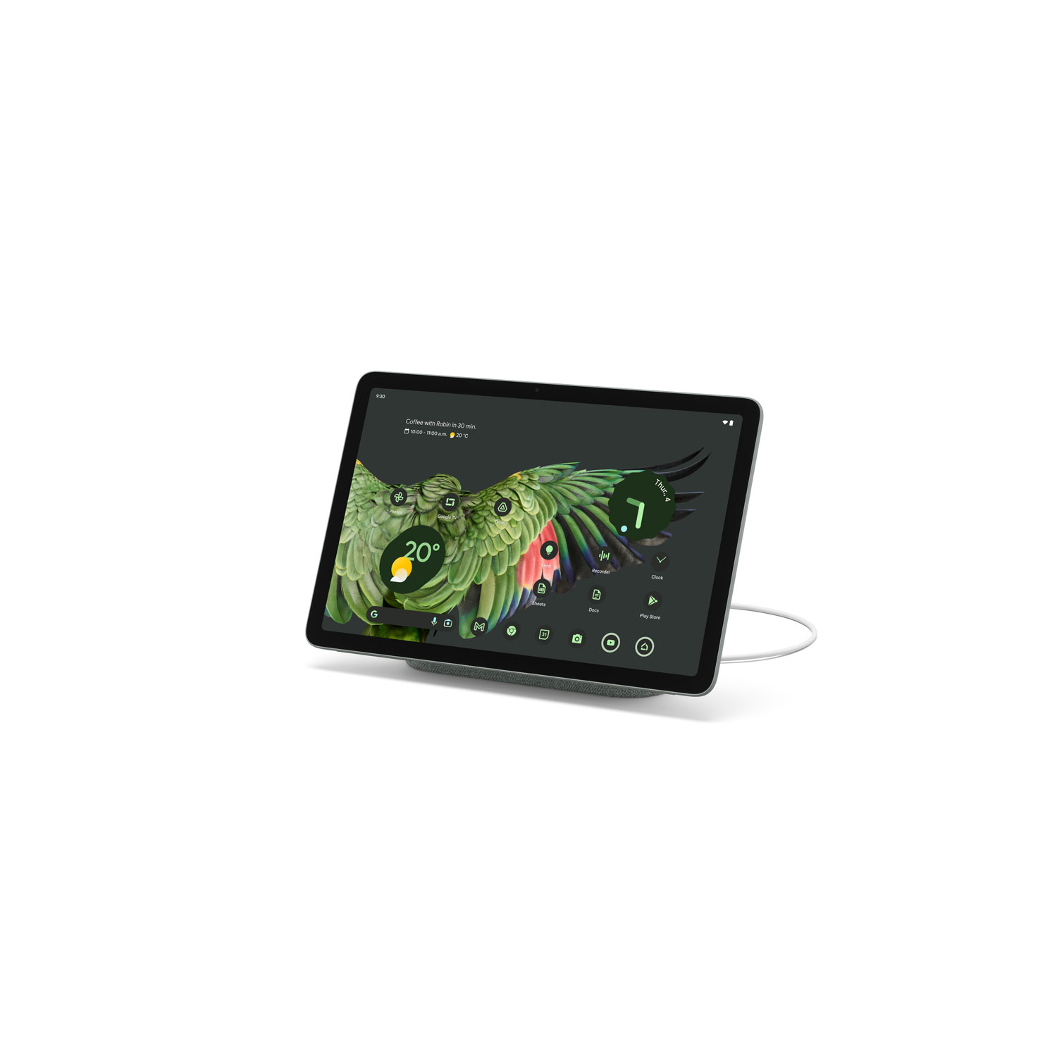 Tablette 11 po 128 Go Pixel de Google avec station de chargement/haut-parleur - Vert lichen