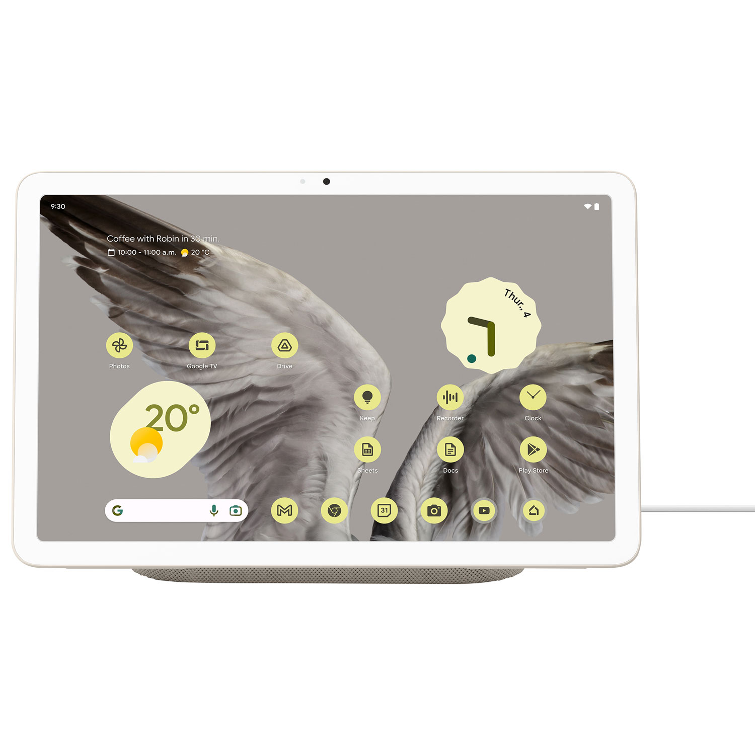 Google Pixel 10.95" 128GB Tablet with Charging Speaker Dock - Porcelain