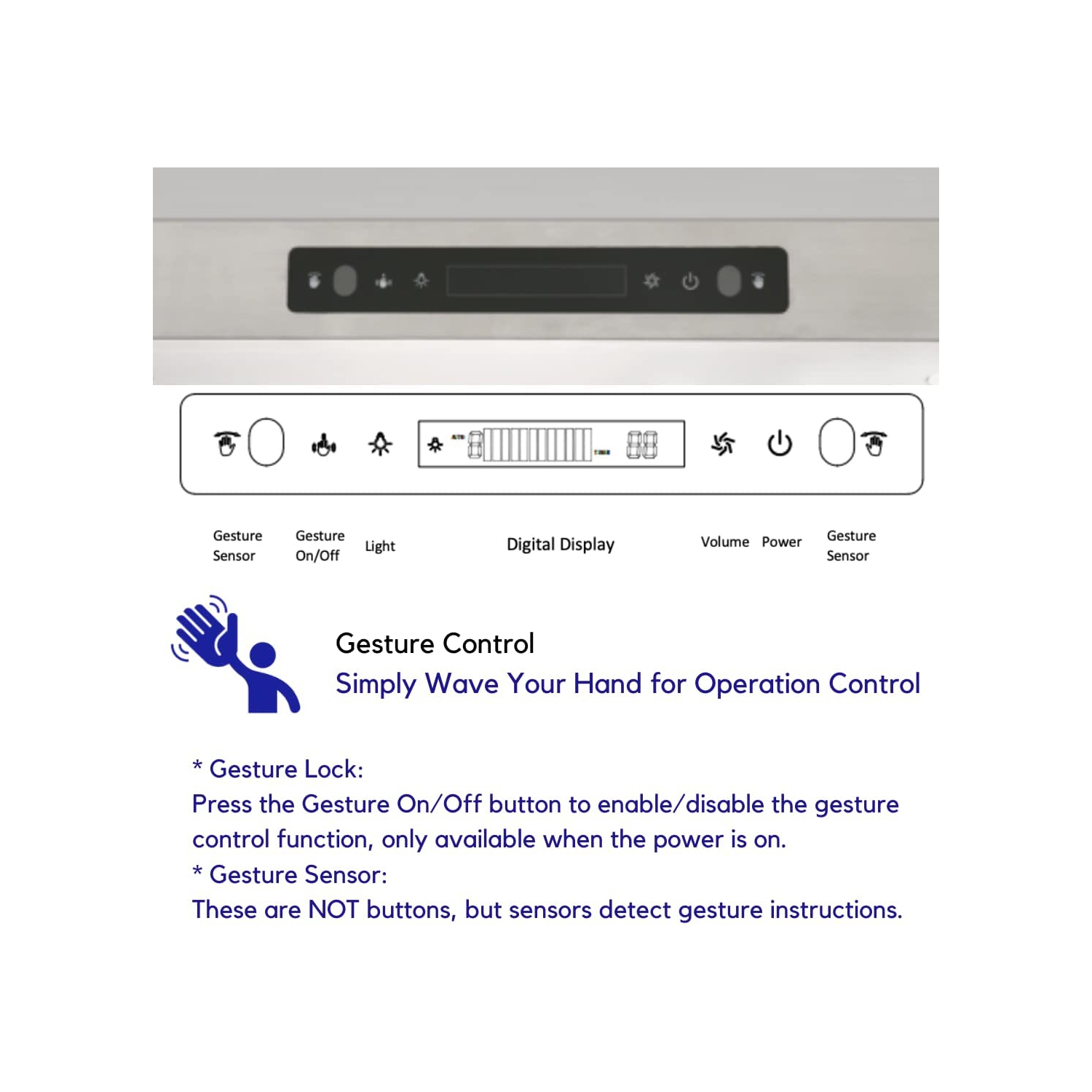 Vesta Brussels 800CFM 36’’ Stainless Steel Wall Mounted Range Hood With Powerful Motor, Touch/Gesture Control, 6’’ Top Vent, Baffle Filters, LED