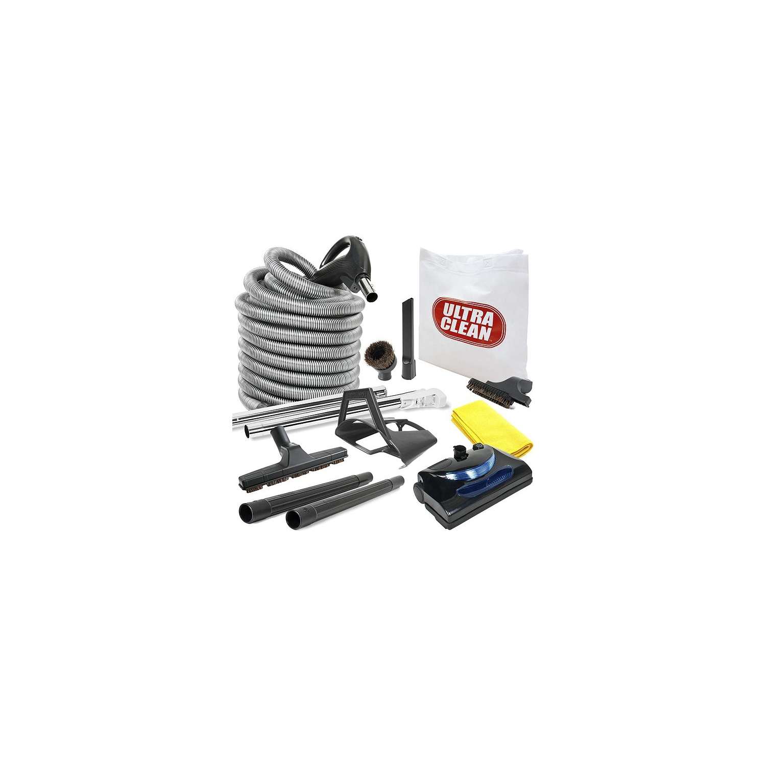Ultra Clean Central Vacuum Kit with Powerhead Hose and Tools, Fits All Brands Beam Electrolux Nutone Hayden