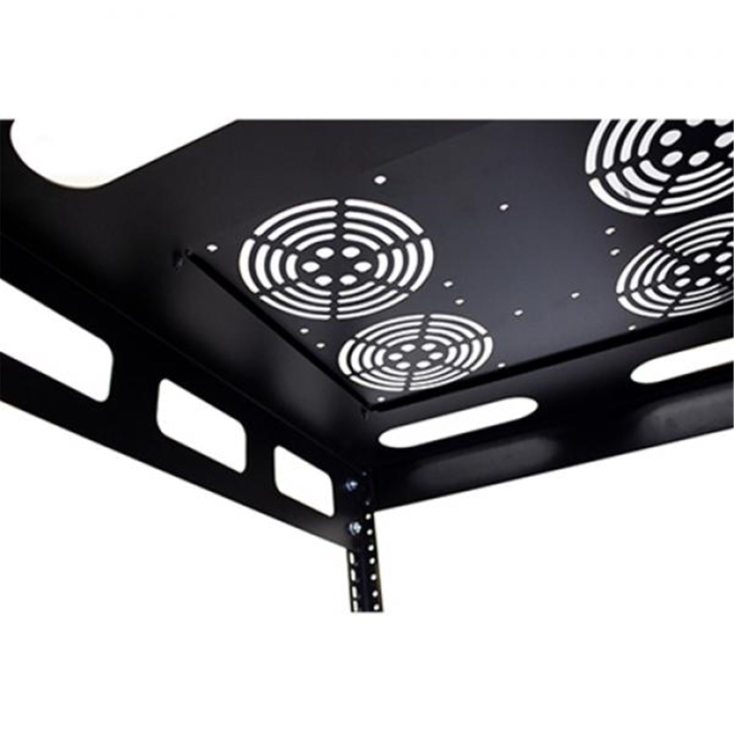 TechCraft 15U Open Frame Audio Visual Rack, Made of Cold Rolled Steel, Black