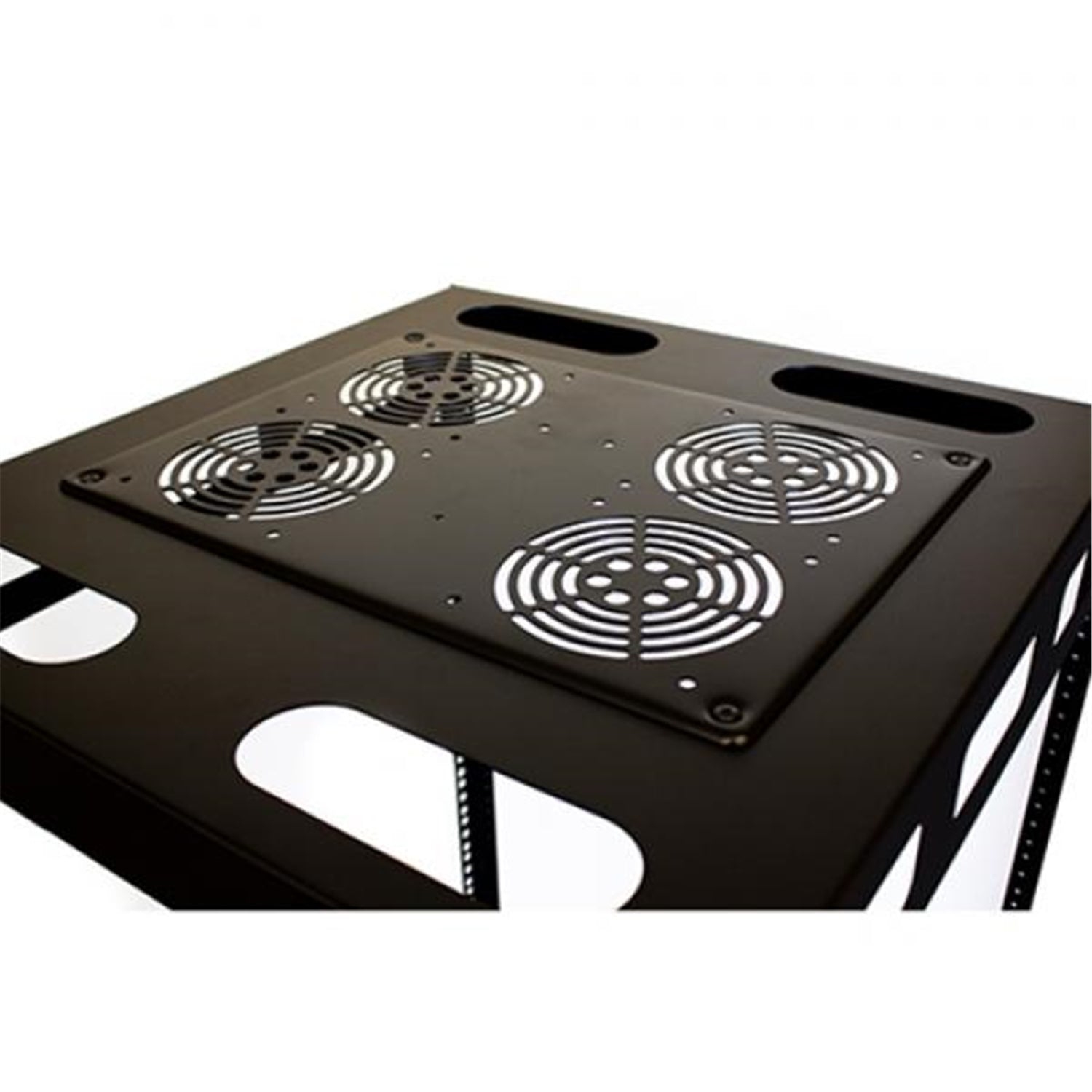 TechCraft 15U Open Frame Audio Visual Rack, Made of Cold Rolled Steel, Black