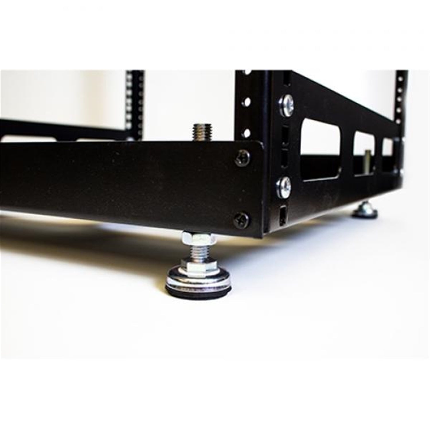 TechCraft 15U Open Frame Audio Visual Rack, Made of Cold Rolled Steel, Black