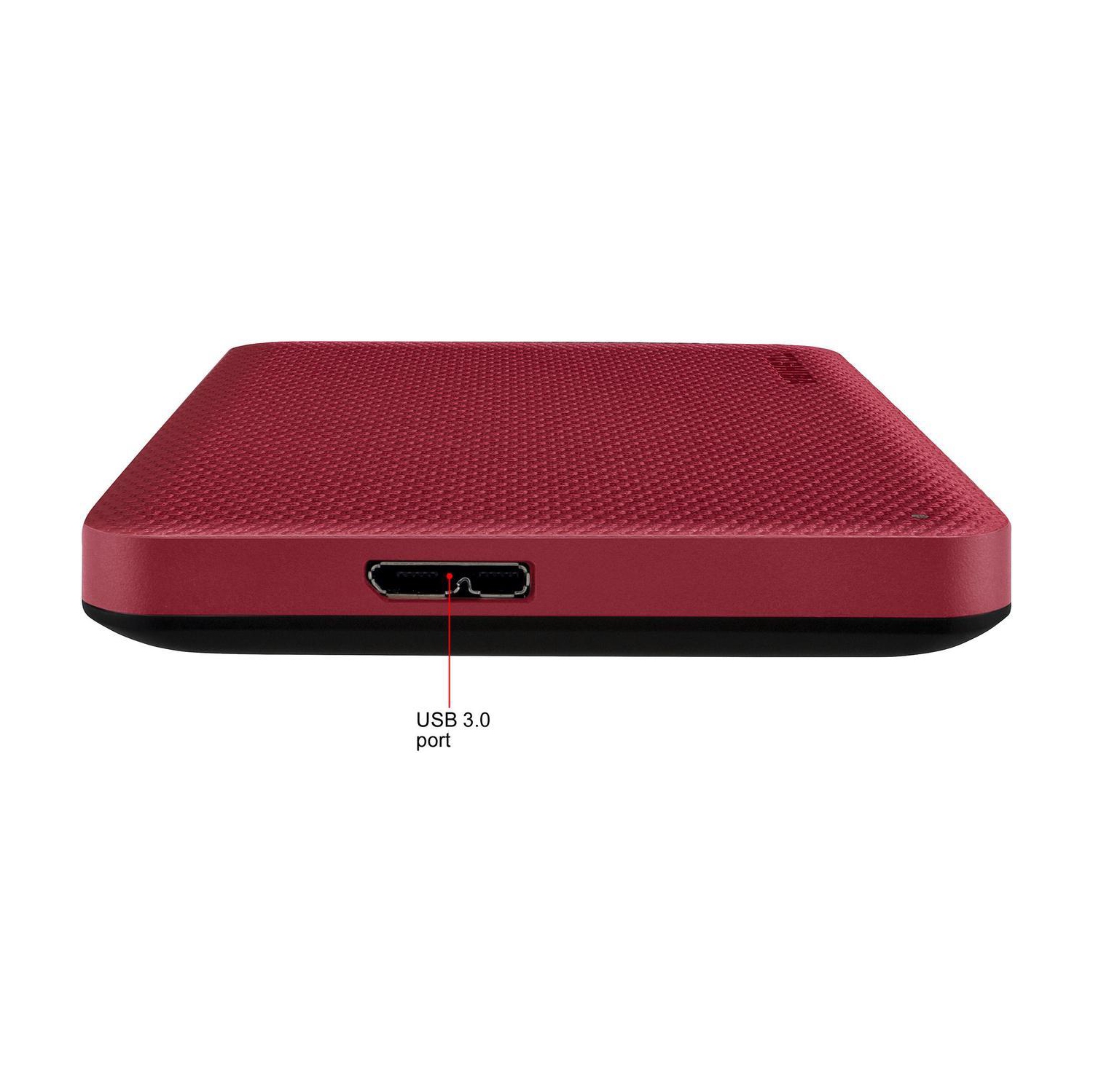 Toshiba Canvio Advance 1TB USB 3.0 External Hard Drive - Red