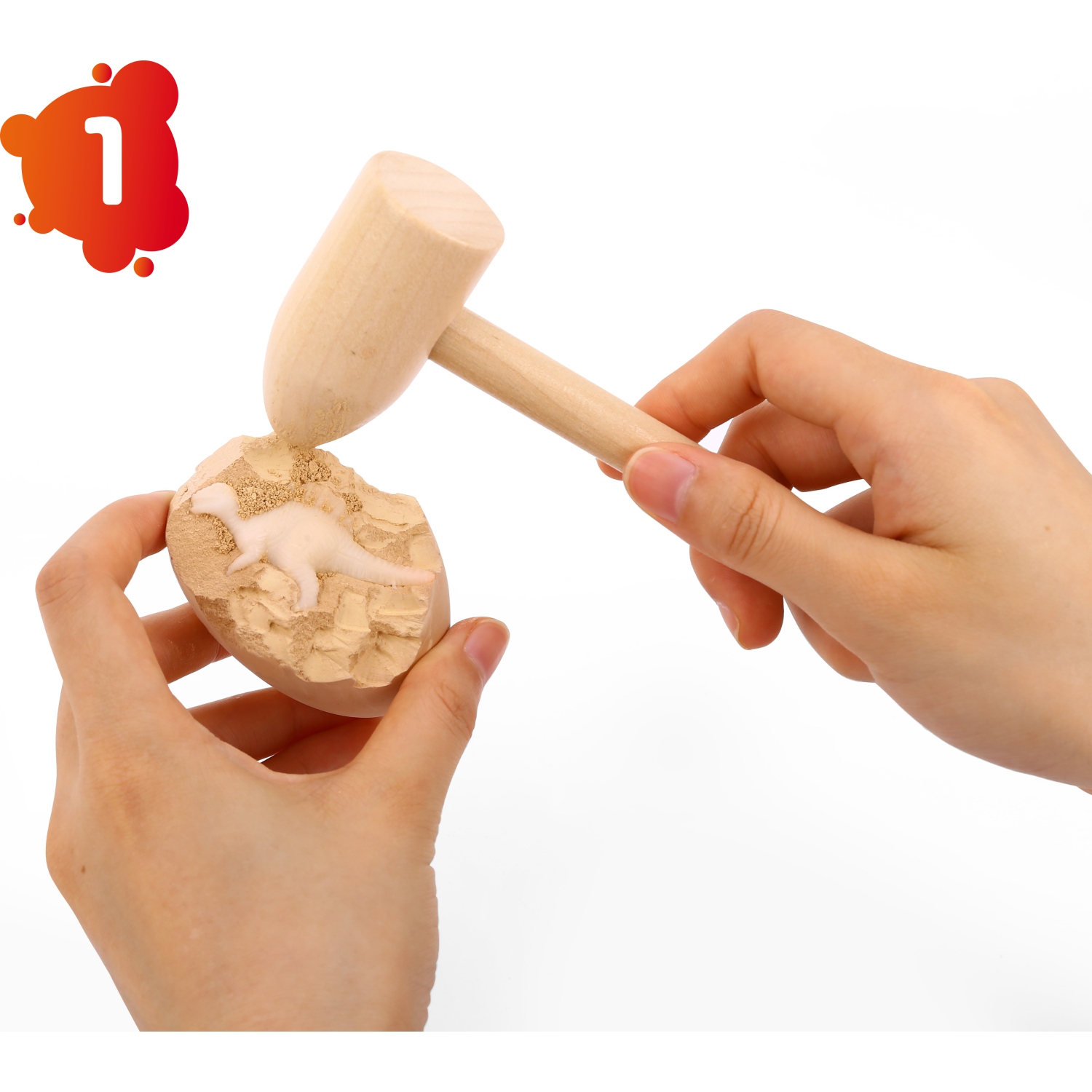 TOOKYLAND Dino Eggs Dig Kit - 6 Dinosaurs to Excavate and Paint; Arts & Crafts STEM Toys for Kids 5 Year Old +