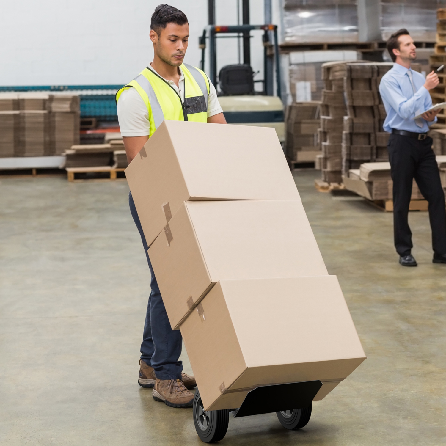 Gymax Heavy Duty Hand Truck Trolley 660lbs Capacity Dolly Cart w/ Foldable Nose Plate