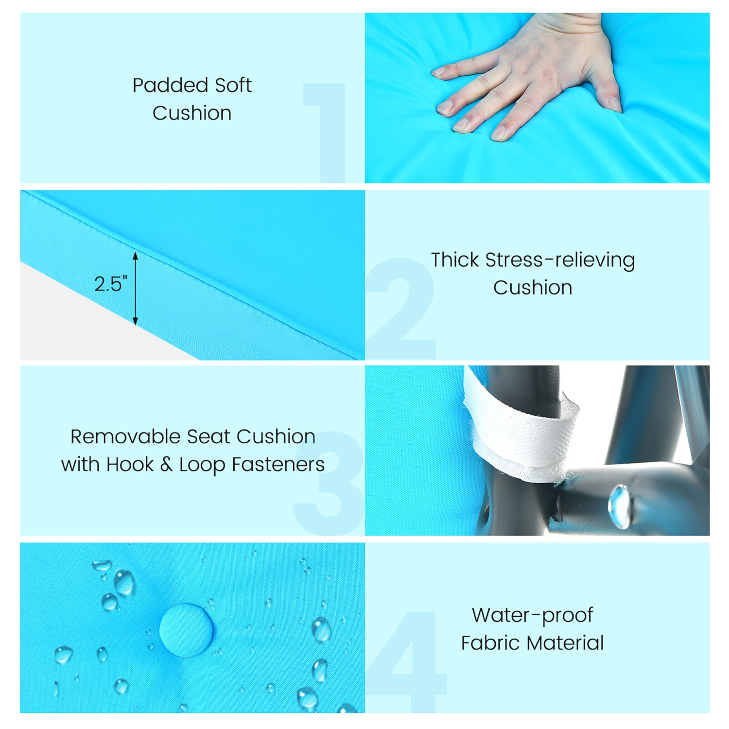 Gymax 3-Seat Outdoor Converting Patio Swing Glider Adjustable Canopy Porch Swing