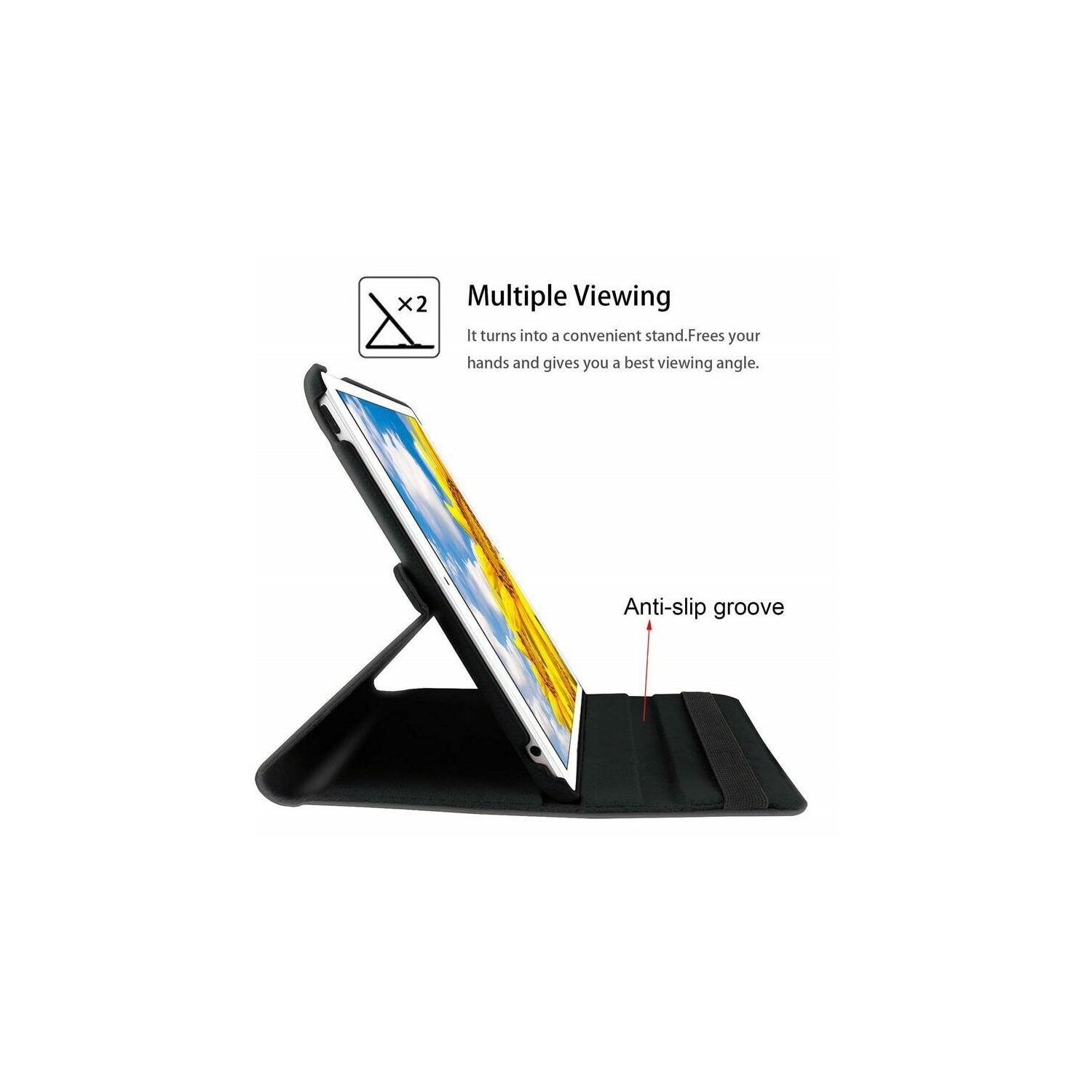 Étui intelligent en cuir rotatif de 3rd génération Air d'iPad pour iPad Air 3; Étui de 10,5 3rd génération 2019