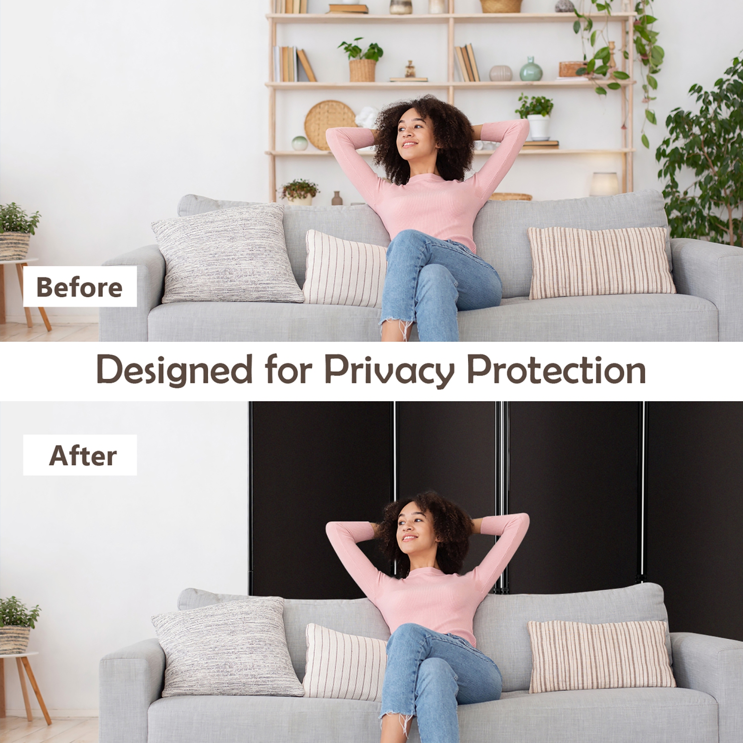 Séparateur de pièce pliante à 6 panneaux de Costway – Écran de confidentialité roulant de 6 pi avec roulettes verrouillables