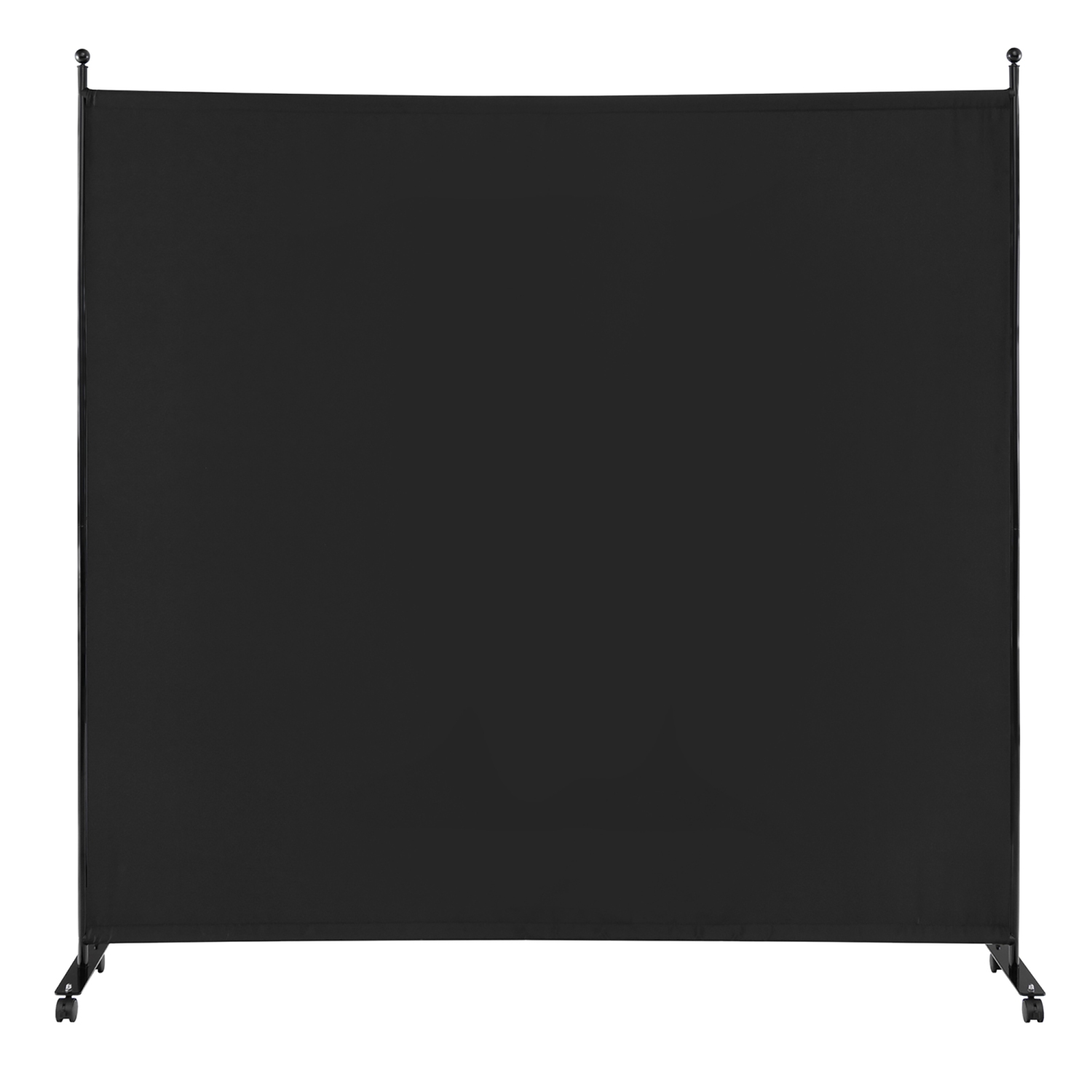 Costway 6FT Single Panel Room Divider with Wheels Rolling Fabric Partition Privacy Screen