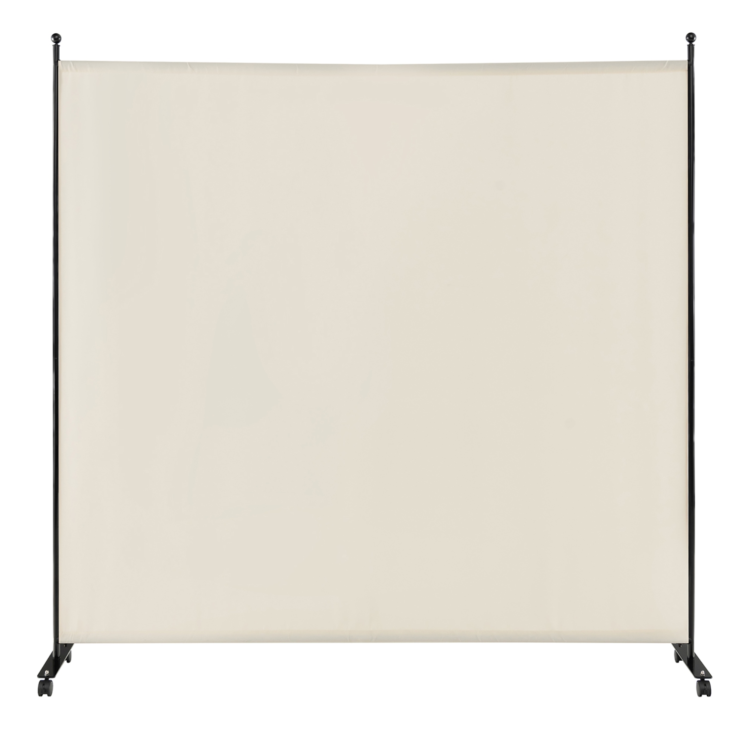 Séparateur de pièce à panneau simple de 6 pi de Costway avec écran de confidentialité à roulettes en tissu