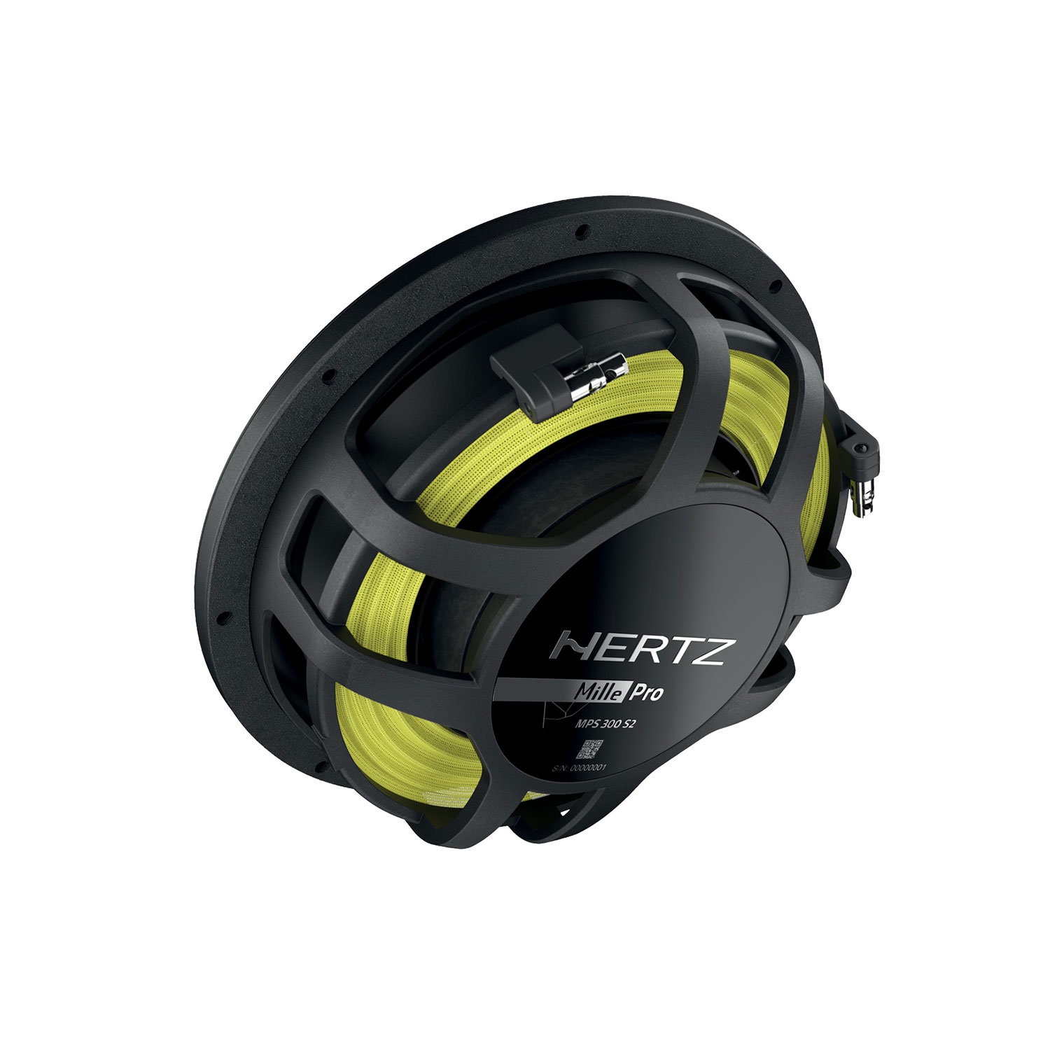 Haut-parleur d’extrêmes graves 12 po pour l’auto MPS 300 S2 Mille PRO de Hertz - Noir