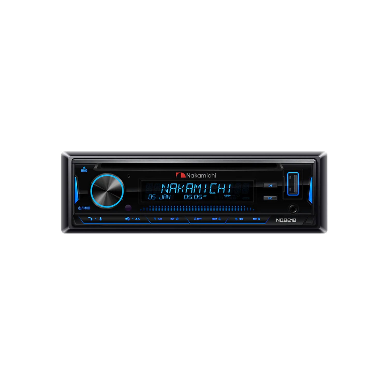 Récepteur Bluetooth USB CD simple DIN Nakamichi NQ821B