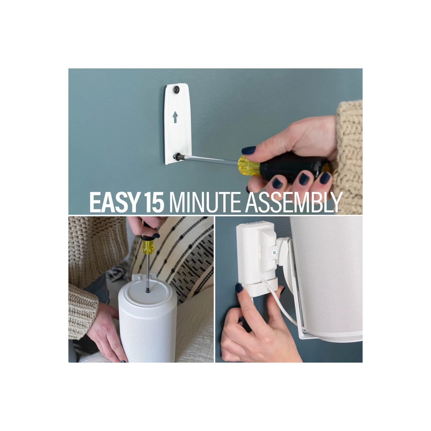 Support mural réglable pour haut-parleur Sanus conçu pour le Sonos Era 100™