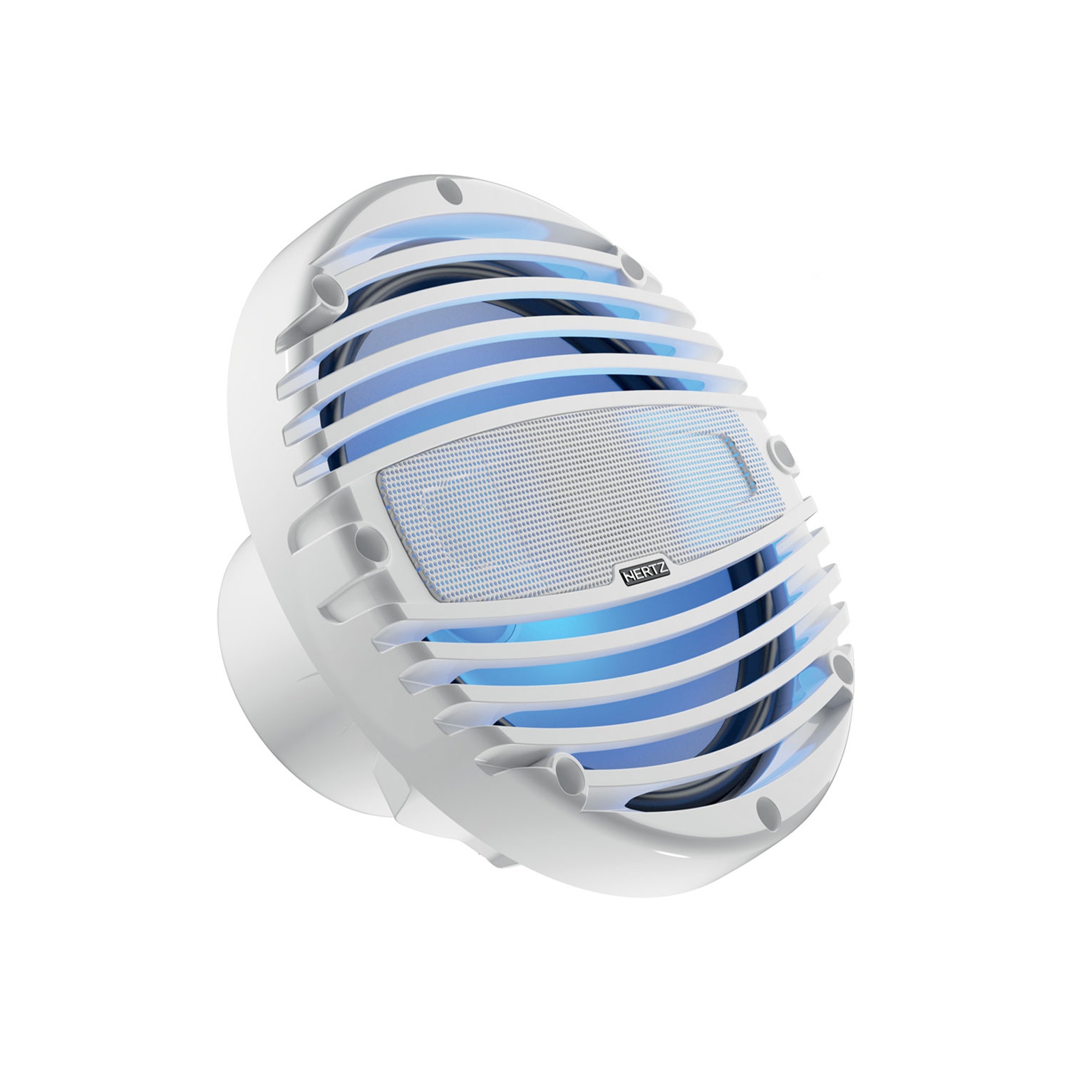 Haut-parleurs coaxiaux nautiques à DEL RVB de 8 po et 4 ohms HMX 8 LD-TW d’Hertz - Blanc