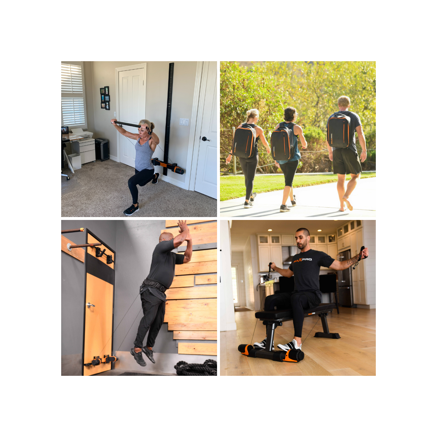 Sac à dos MaxPro pour gymnase à domicile intelligent - Sac de transport spécialement rembourré pour machine à câble de résistance MaxPro